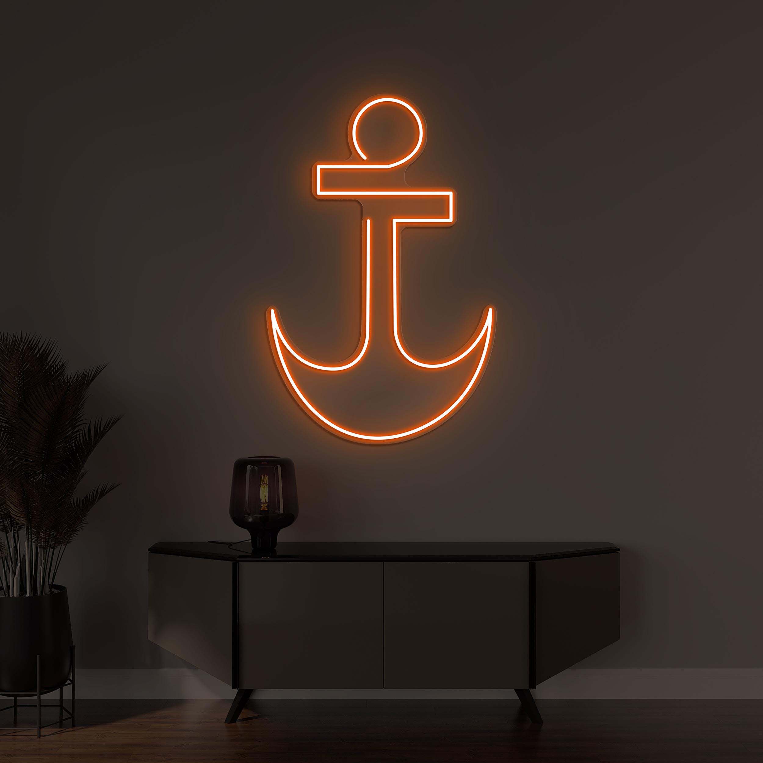 Anchor Neon Sign, Anchor LED Light, Led Wall Decor, Home Wall Art, Nautical Neon Sign, Beach Neon Decor, Marine Neon Light, Sailor Gift Art