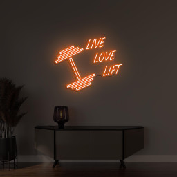 Live Love Lift Neon Sign, Live Love Lift LED Light, Gym Wall Decor, Workout Wall Art, Fitness Neon Sign, Dumbbell Neon Decor, Gym Lover Gift
