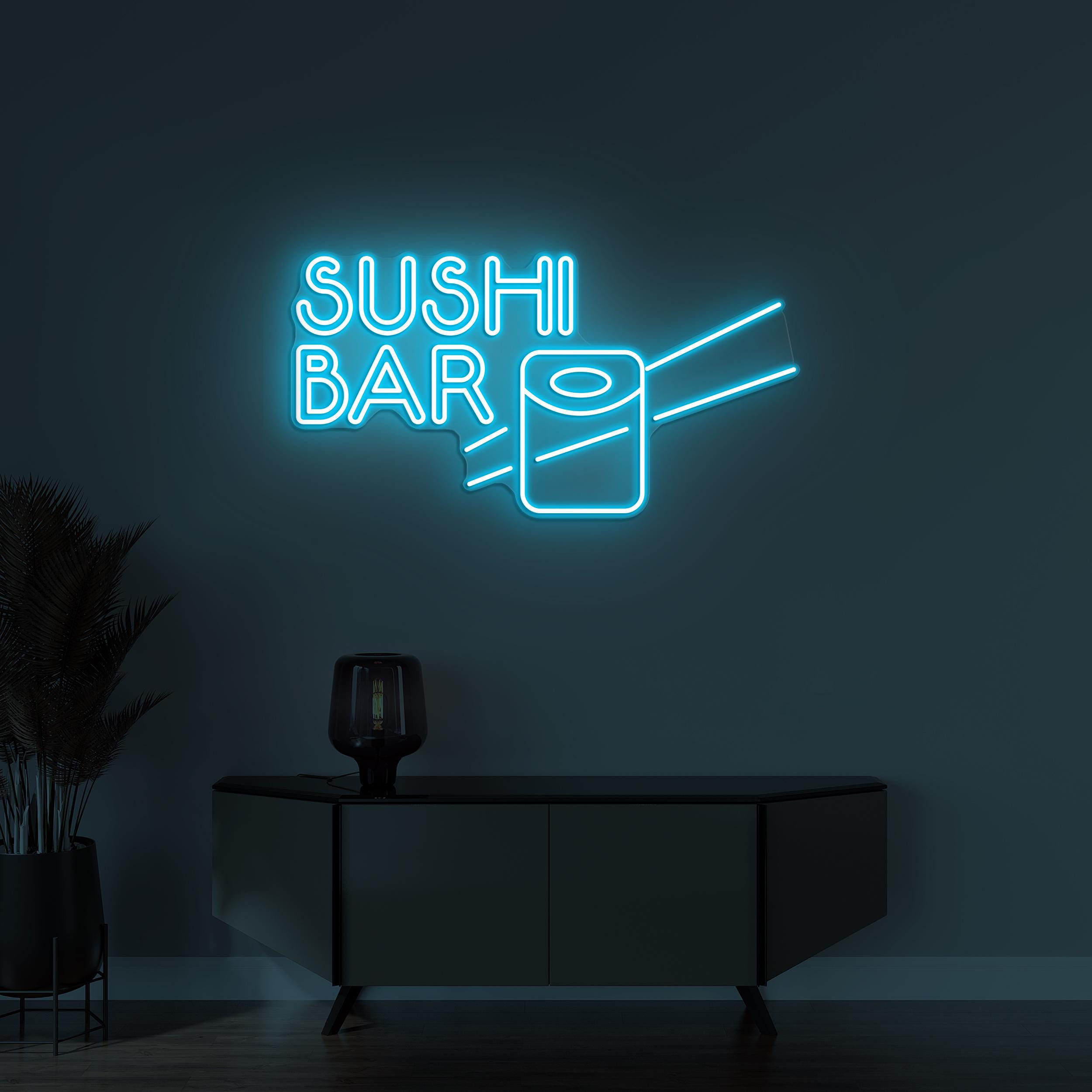 Sushi Bar Neon Sign, Sushi Bar LED Light, Japanese Wall Decor, Restaurant Wall Art, Kitchen Neon Sign, Japanese Food Neon Decor, Bar Decor