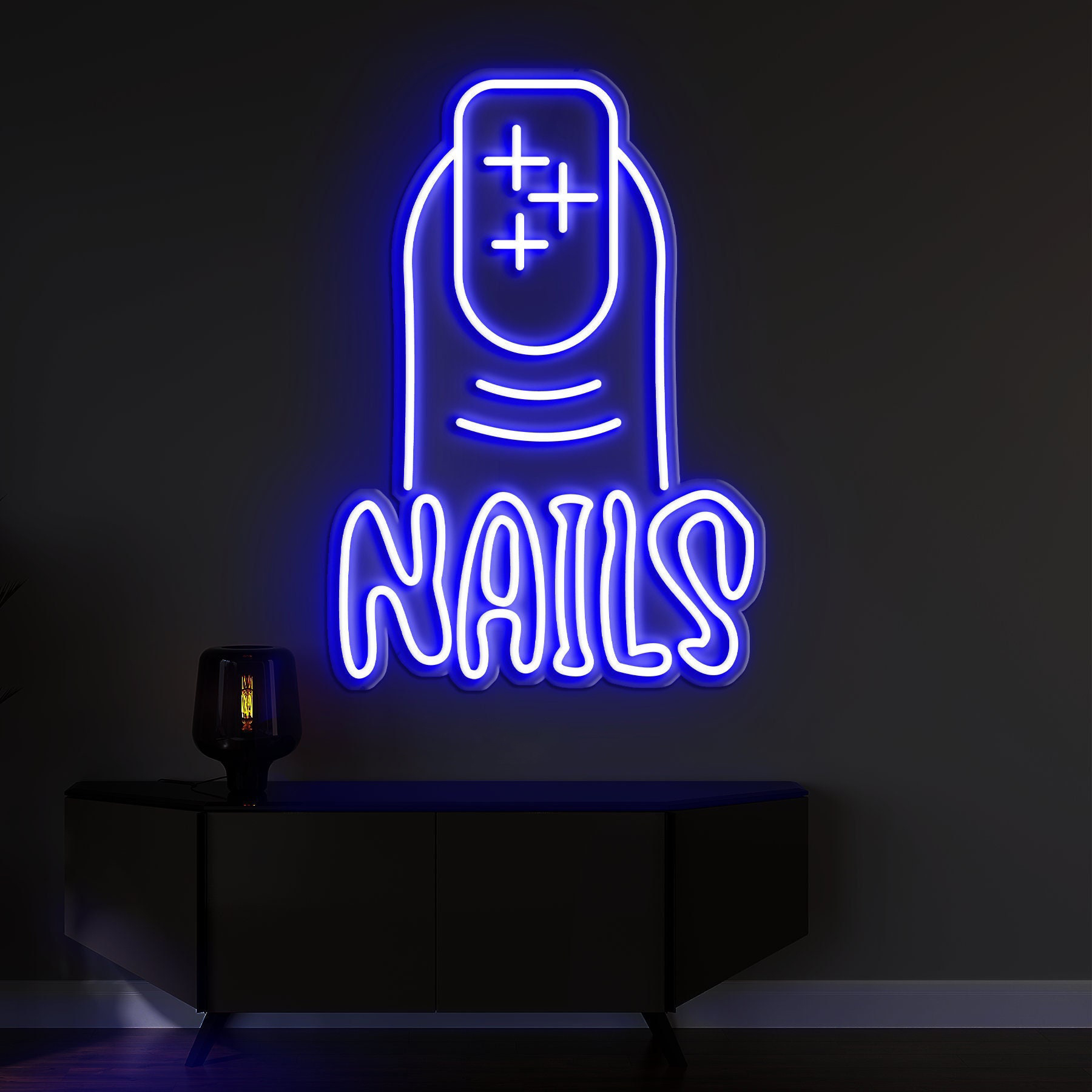Nails Neon Sign, Nails Neon Light, Wall Decor for Nail Salon and Beauty Rooms, Nail Art, Shop and Party Decor, Lights for Bedroom and Room