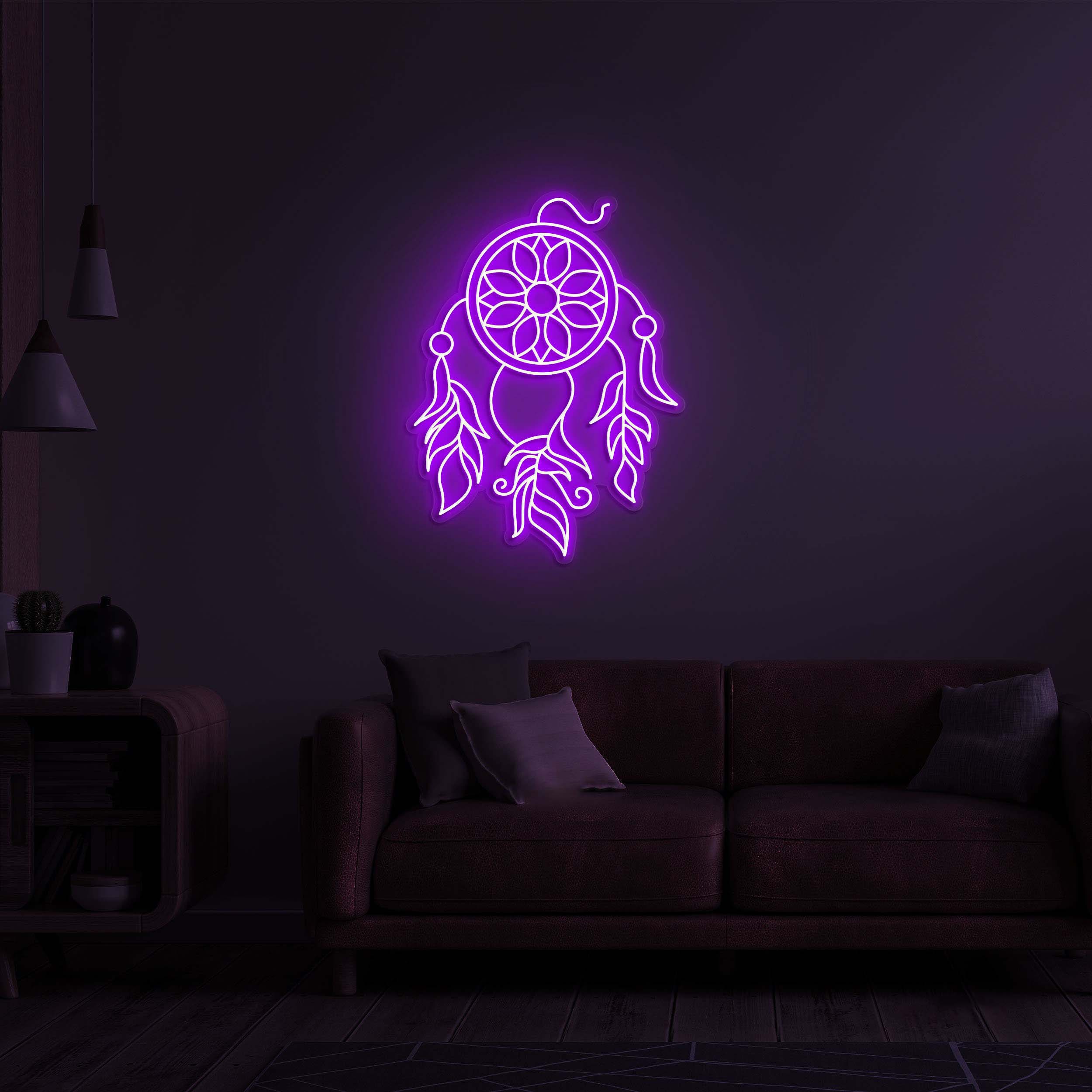 Dream LED Neon Sign, Dream Catchers Neon Light, Custom Neon Sign, Gift for Bedroom Wall or Home, Neon Light Art, Event and Wedding Decor
