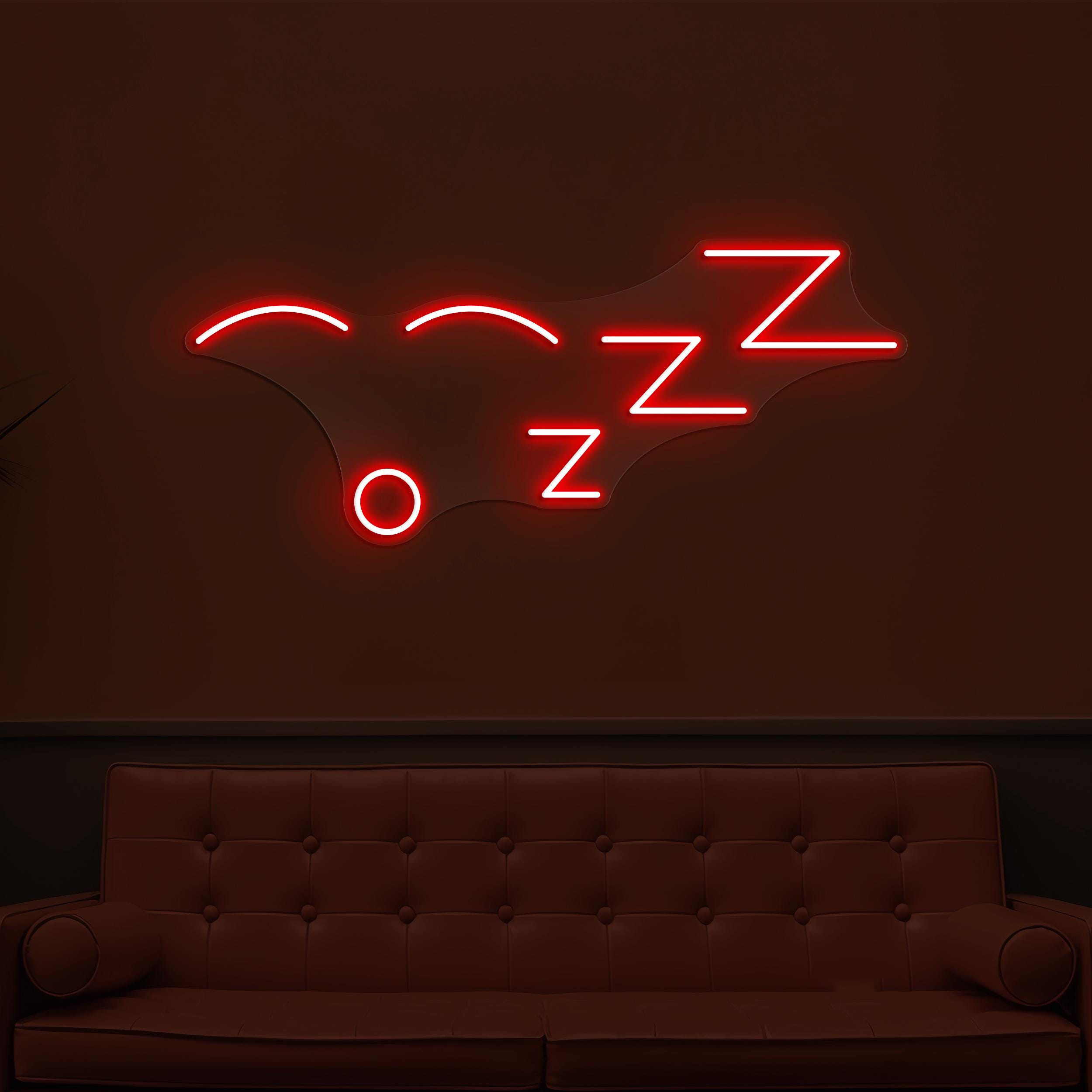 Zzz  Neon Sign, Zzz LED Light, Sleepy Night Wall Decor, Sleep Symbol Wall Art, Kids Room Wall Art, Sweet Dreams Neon Light, Zzz Emoji Sign
