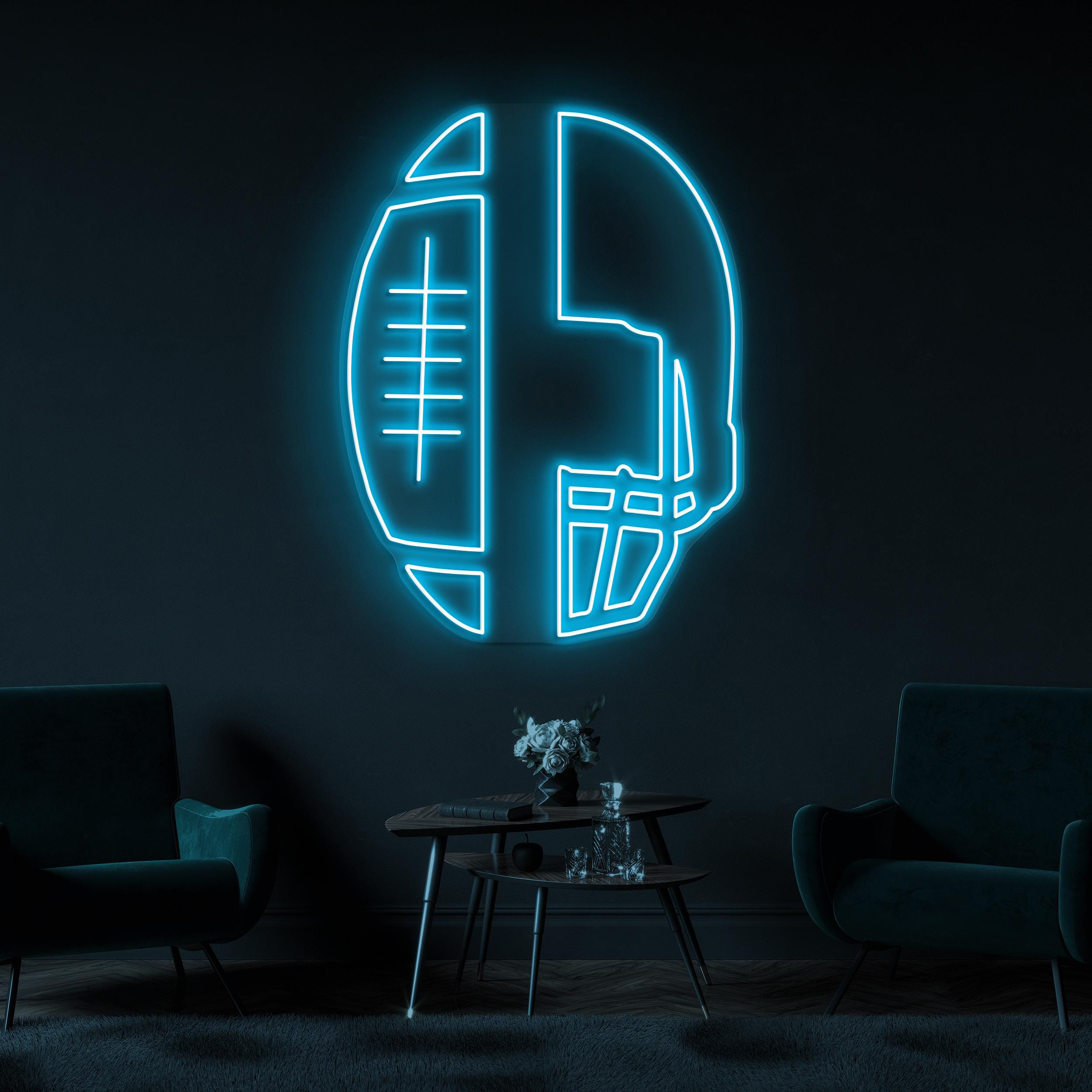 Football & Helmet Neon Sign, Football and Helmet LED Light, American Football Wall Decor, American Helmet Wall Art, Sports Shop Neon Light