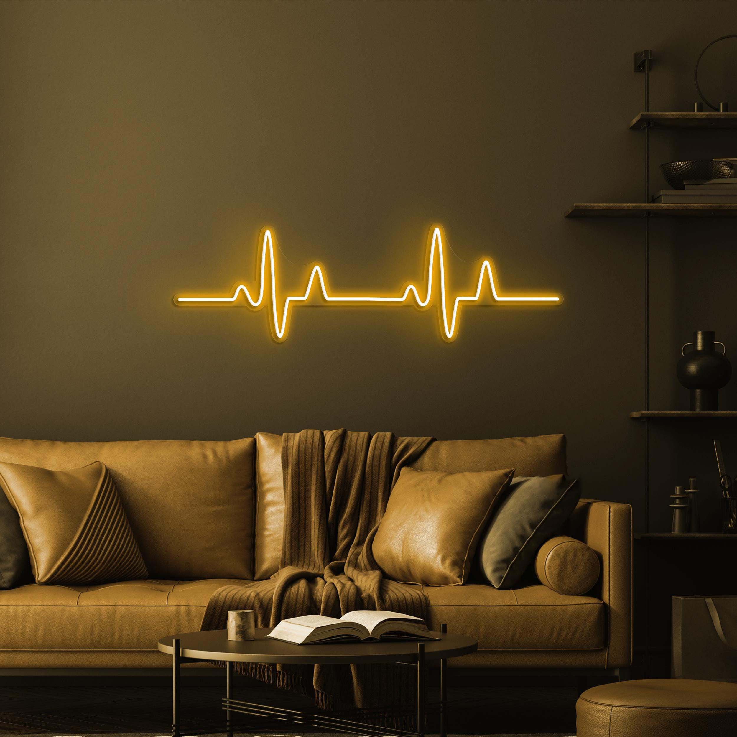 Heartbeat Neon Sign, Heartbeat LED Light, Pulse Wall Decor, Hospital Wall Decor, Custom Neon Sign, Home Wall Decor, Restaurant Wall Art