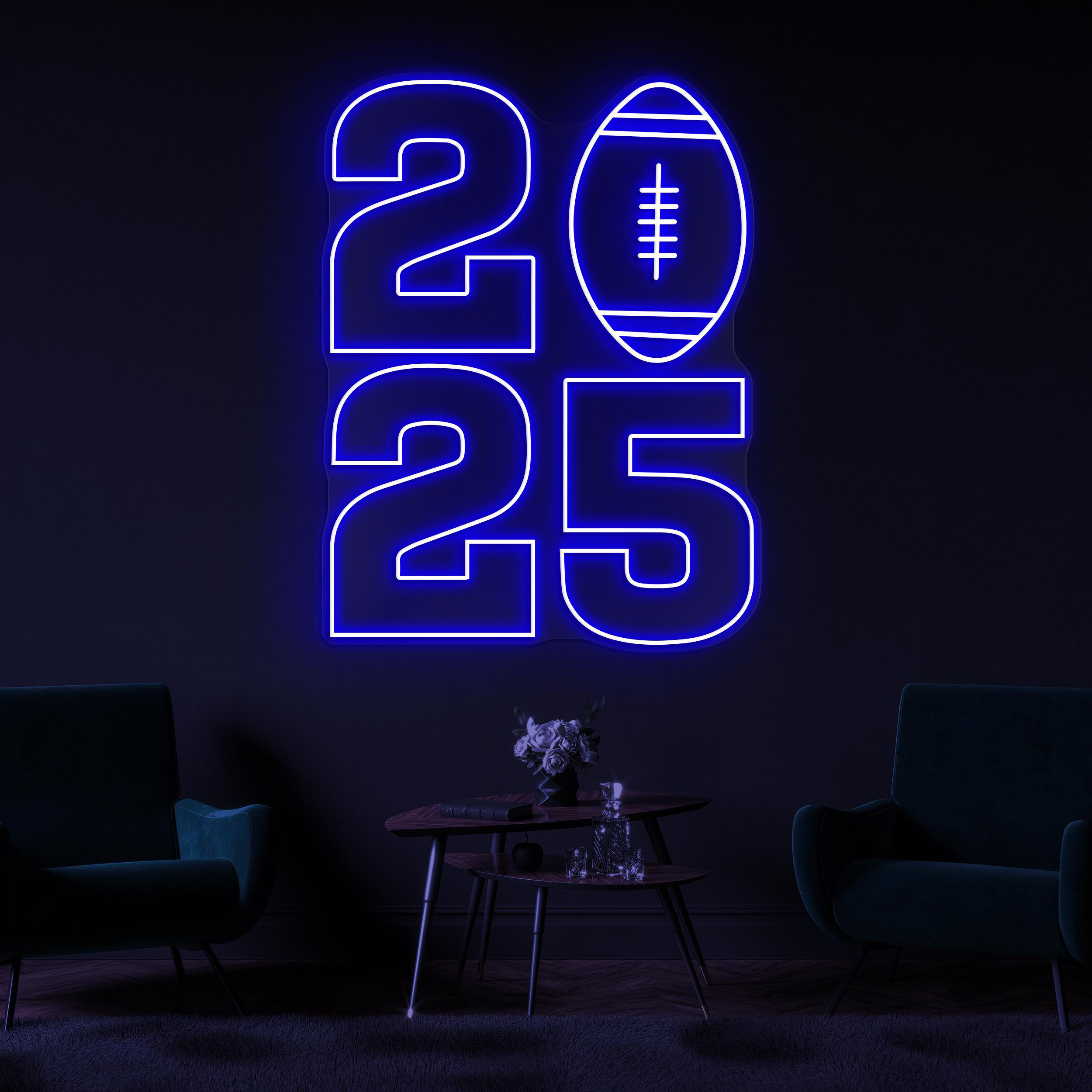 2025 Football Neon Sign, 2025 Football LED Light, 2025 Wall Art, Football Year Wall Decor, Game Room Neon Light, Sports Shop Led Neon Sign