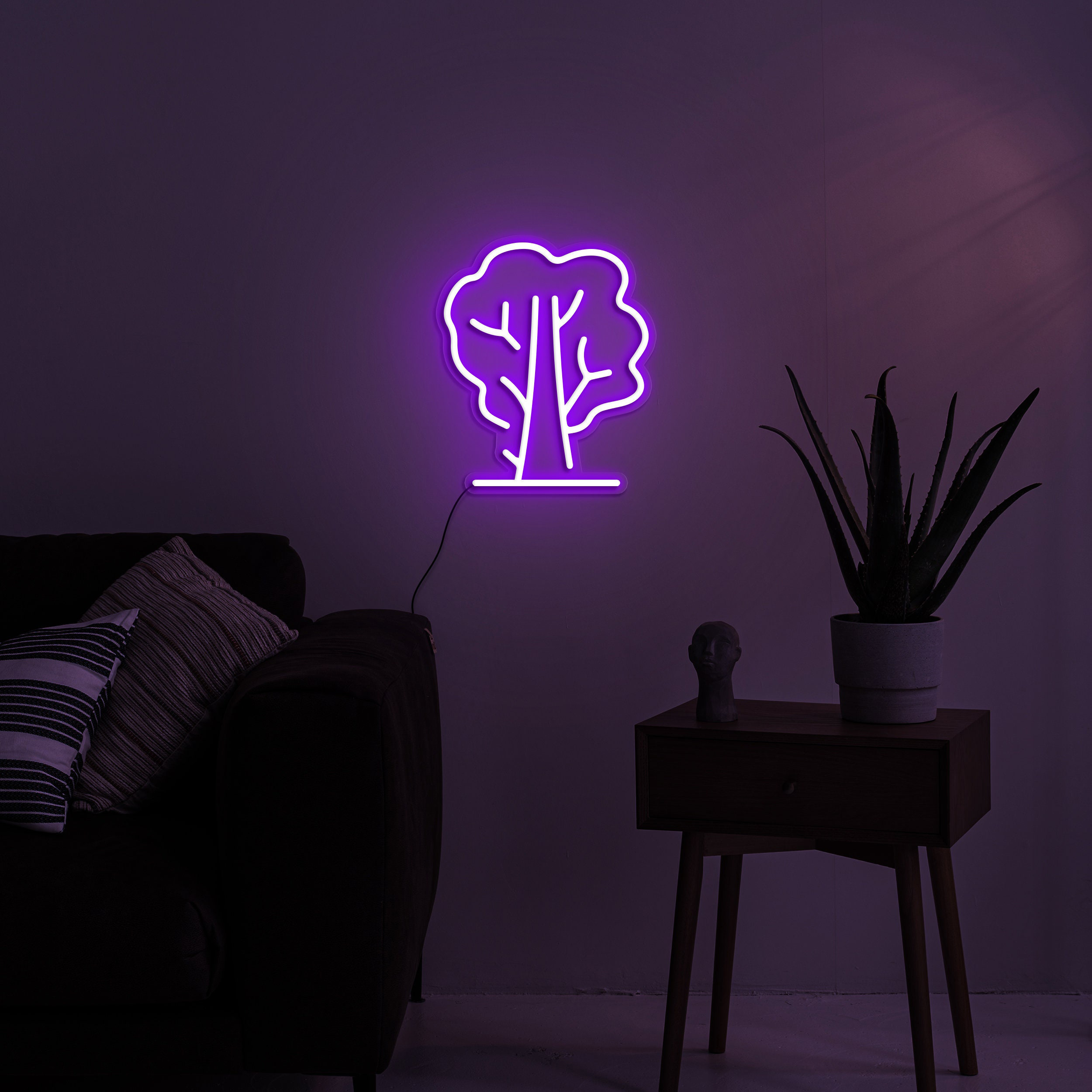 Tree Neon Sign, Family Tree LED Light Decor, Lucky Tree Wall Decoration, Baby Room Bedroom Gifts, Tree Neon Light, USB Powered,Birthday Gift