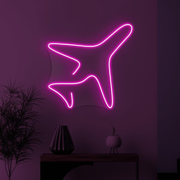 Airplane Neon Sign, Airplane LED Light, Airplane Wall Art, Kids Room Wall Decor, Travel Agency Neon Light, Game Room Decor, Travel Neon Sign