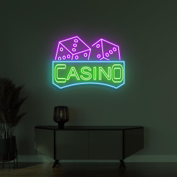 Casino Neon Sign, Casino LED Light, Ludo Dice Wall Decor, Game Room Wall Art, Ludo Game Neon Sign, Lucky Dice Neon Decor, Party Wall Decor