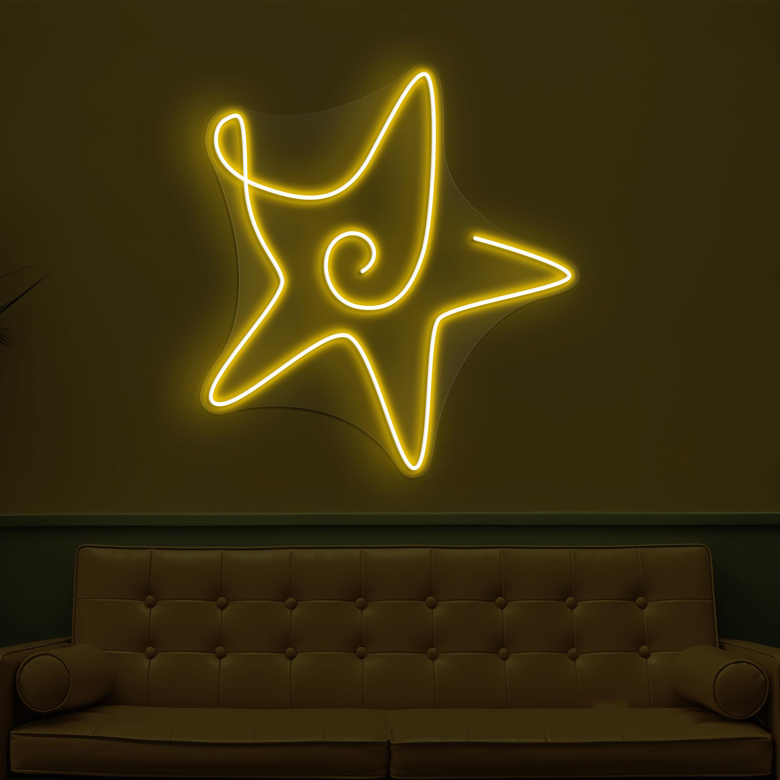 Star Neon Sign, Star LED Light, Kids Room Wall Decor, Led Night Wall Art, Home Neon Light, Bedroom Led Sign, Restaurants Led Neon Light