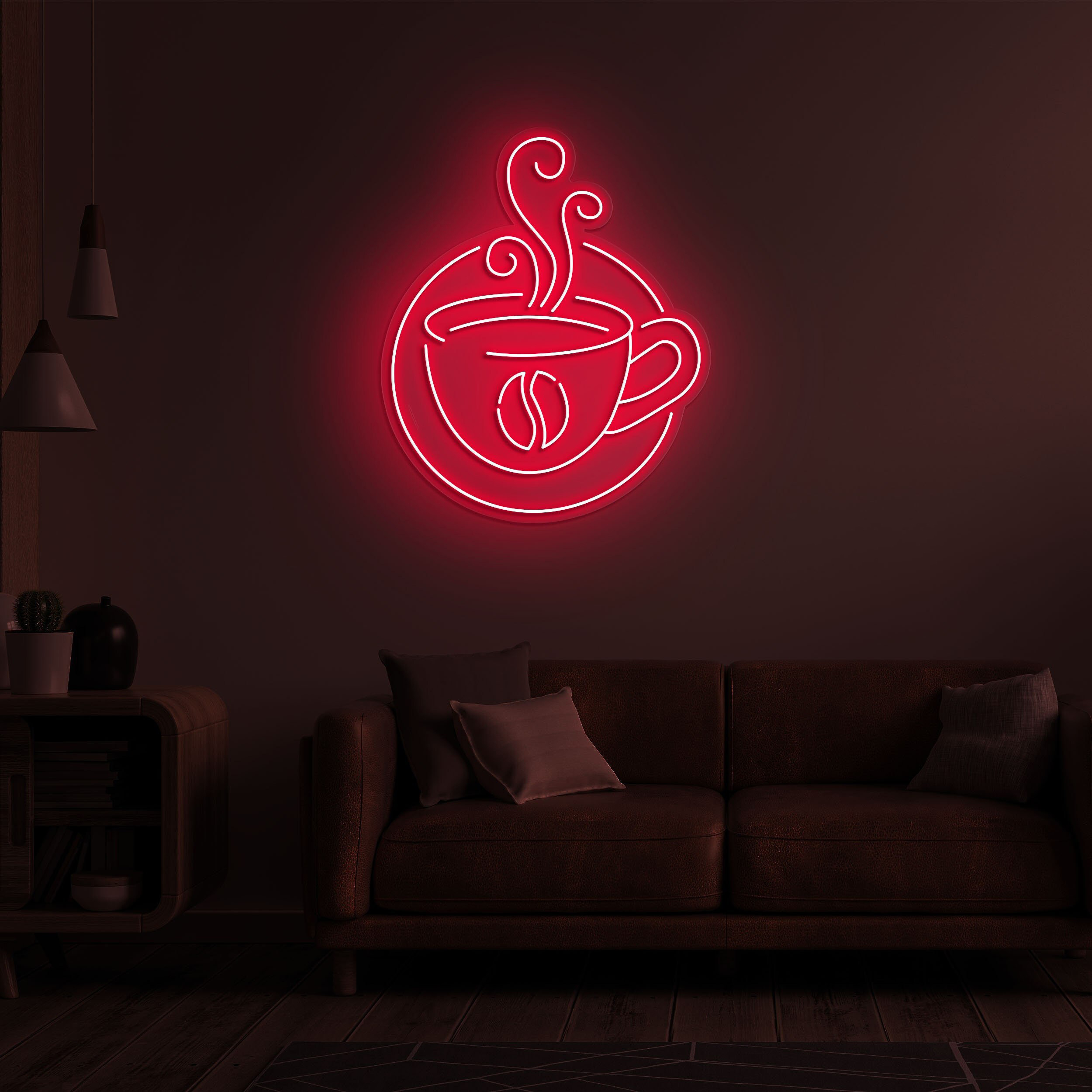 Coffee Cup Neon Light, Coffee Neon Sign for Home or Café, Coffee Shop Decor, Kitchen and Lounge Decor, LED for Coffee Lovers, Café Bar Gift