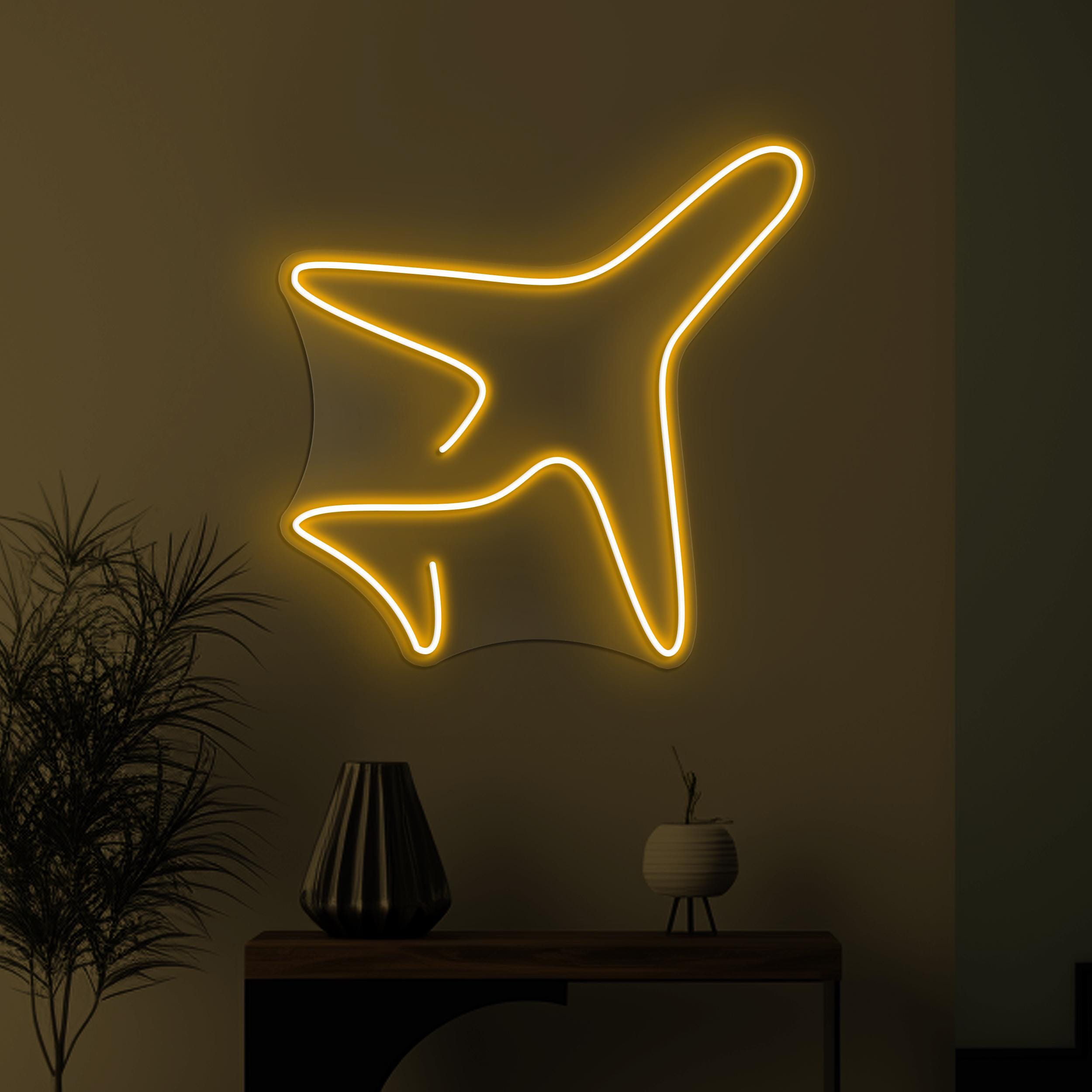 Airplane Neon Sign, Airplane LED Light, Airplane Wall Art, Kids Room Wall Decor, Travel Agency Neon Light, Game Room Decor, Travel Neon Sign