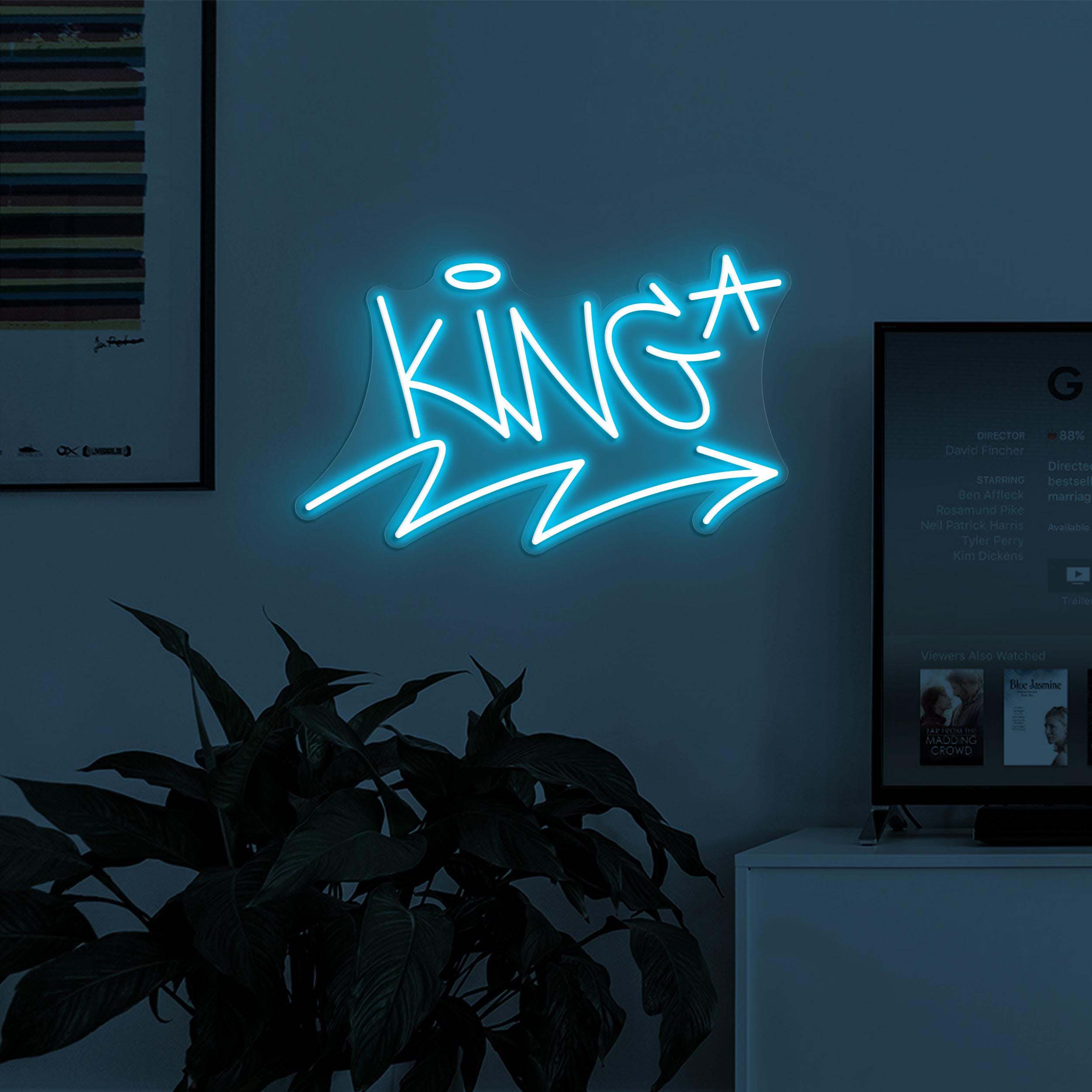 King Neon Sign, King LED Light, King Wall Decor, Boy's Bedroom Wall Art, Dorm Bar birthday Party Decor, Personalized King Art, Birthday Gift