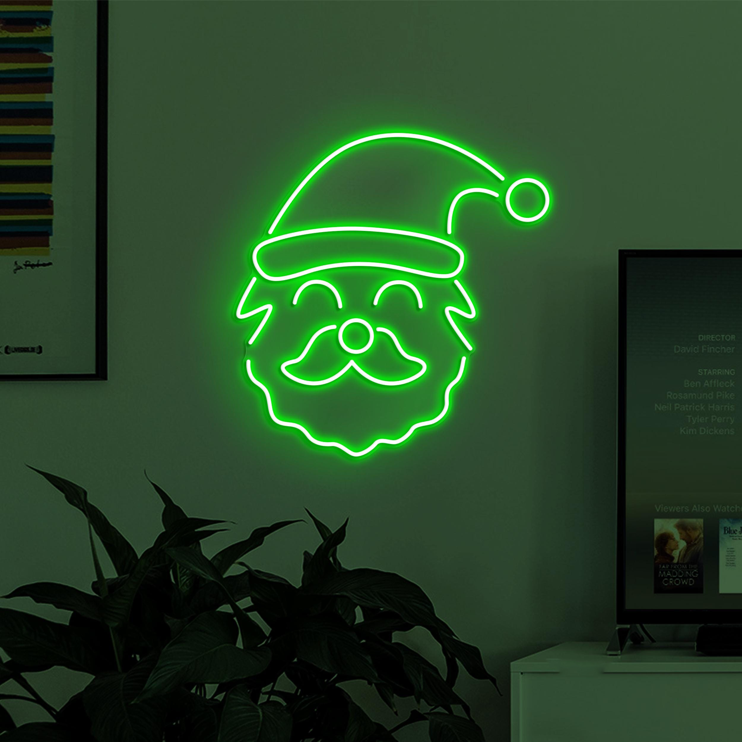 Santa Claus Neon Sign, Santa Claus LED Light, Father Christmas Wall Decor, Holiday Led Sign, Christmas Party Neon Light, Event Neon Decor