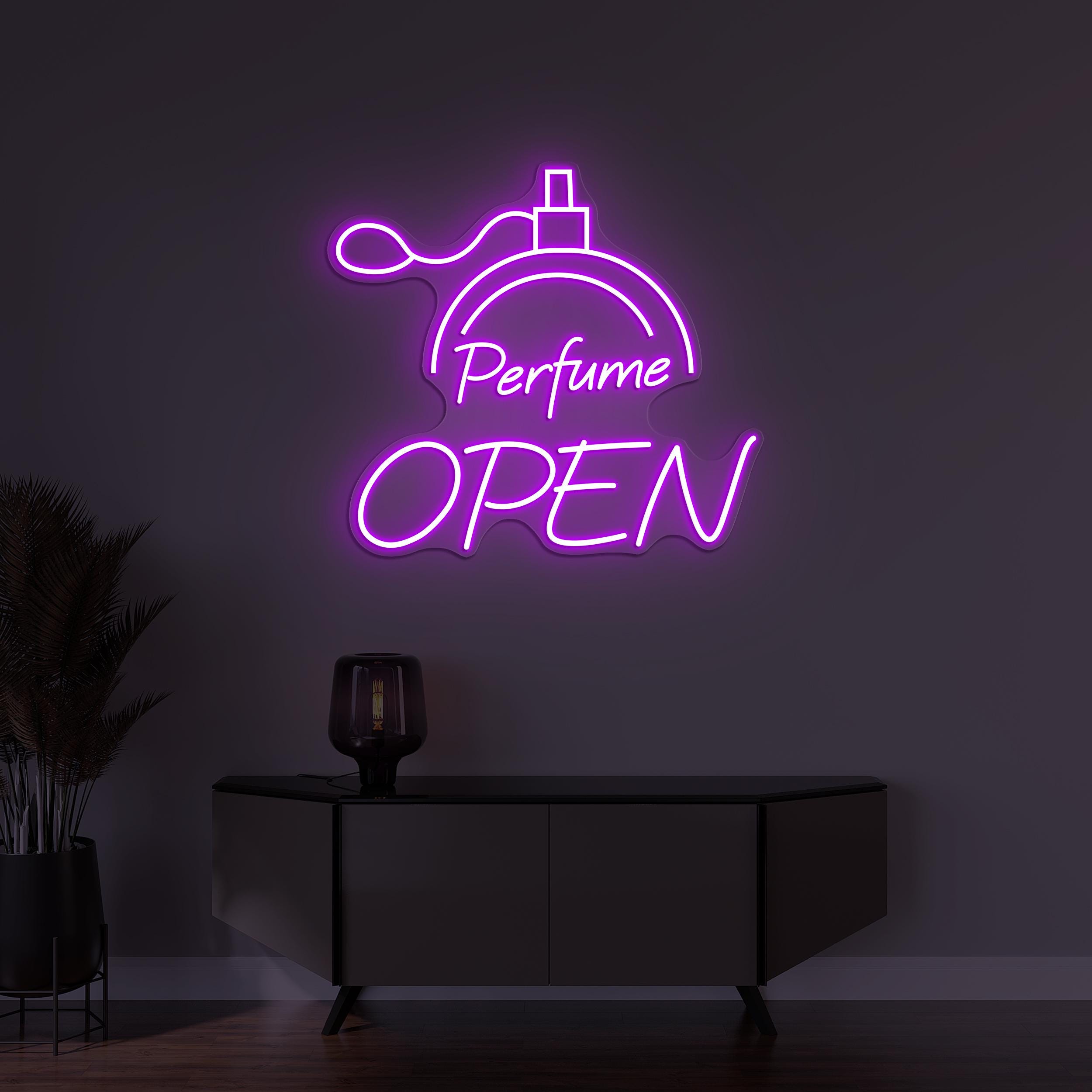 Open Perfume Neon Sign, Open Perfume LED Light, Perfume Shop Wall Decor, Business Logo Sign, Welcome Neon Sign, Perfume Room Wall Sign, Gift