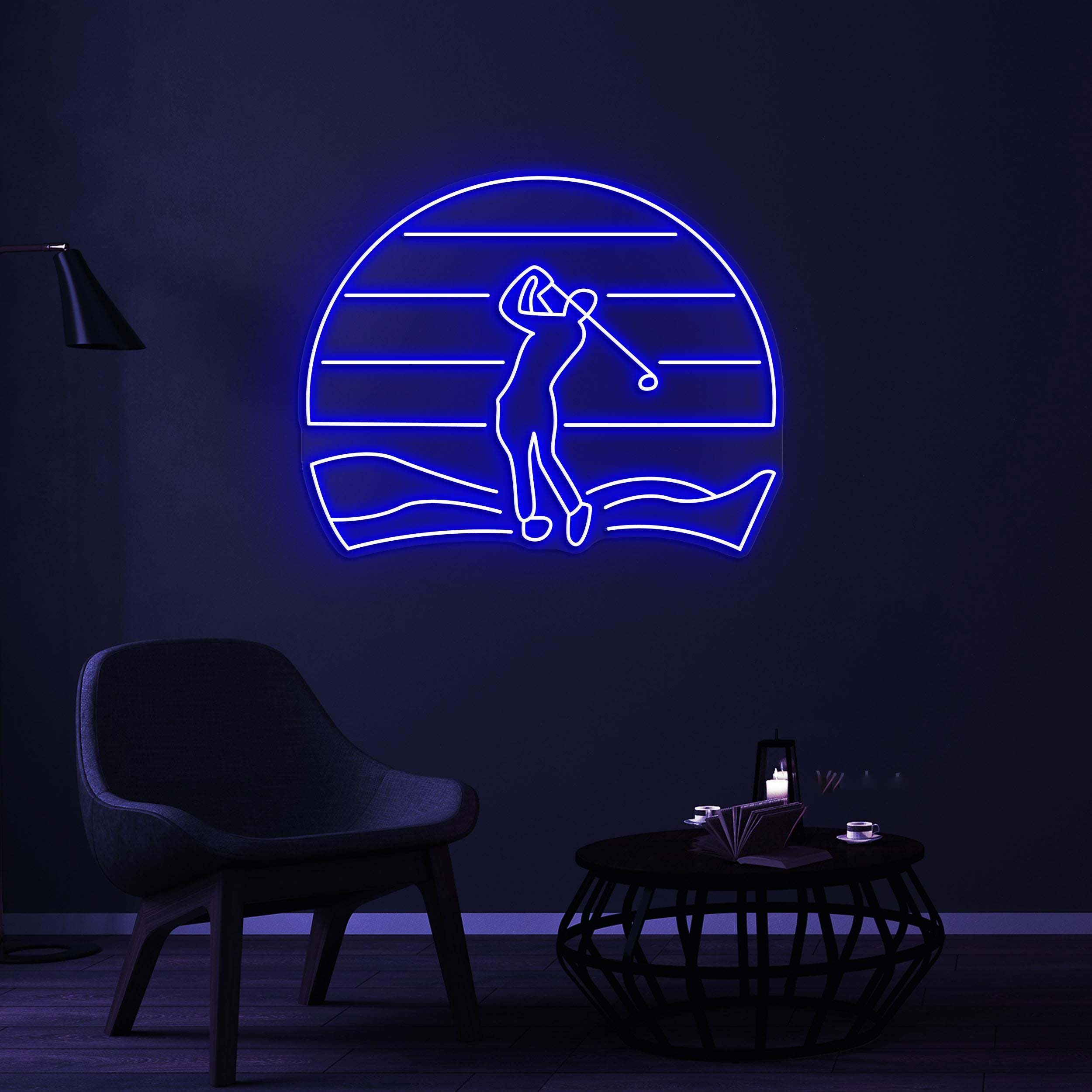 Golf Player Neon Sign, Golfer LED Light, Golf Club Wall Decor, Golf Zone Neon Sign, Sports Shop Neon Light, Game Room Decor, Home Wall Art