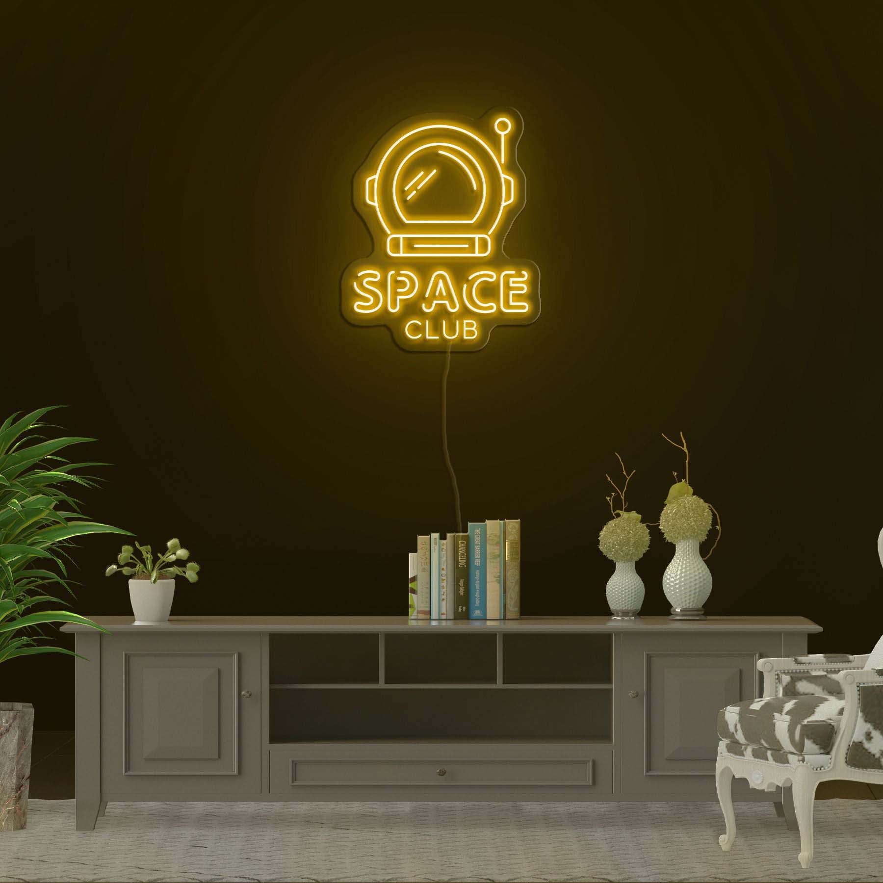 Astronaut Neon Sign, Space Club LED Light, Wall Decor, Room Lighting, Bedroom & Game Room Decorative Astronaut Sign, Space Man Gift for Kid