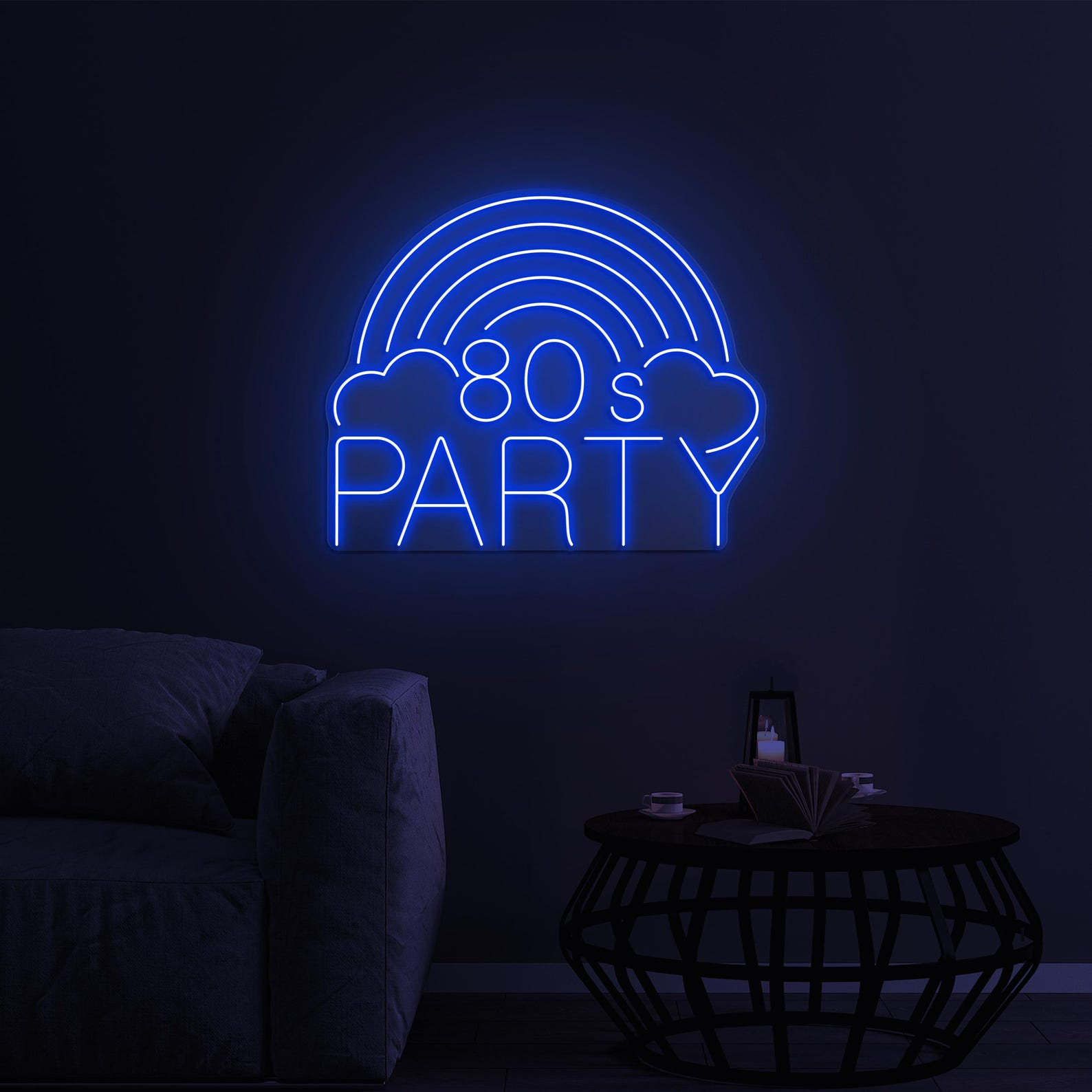 80s Party Neon Sign, 80s Party LED Light, Retro LED Neon Art, Party Wall Decor, Home Wall Decor, Rainbow LED Wall Art, Custom 80s Neon Sign