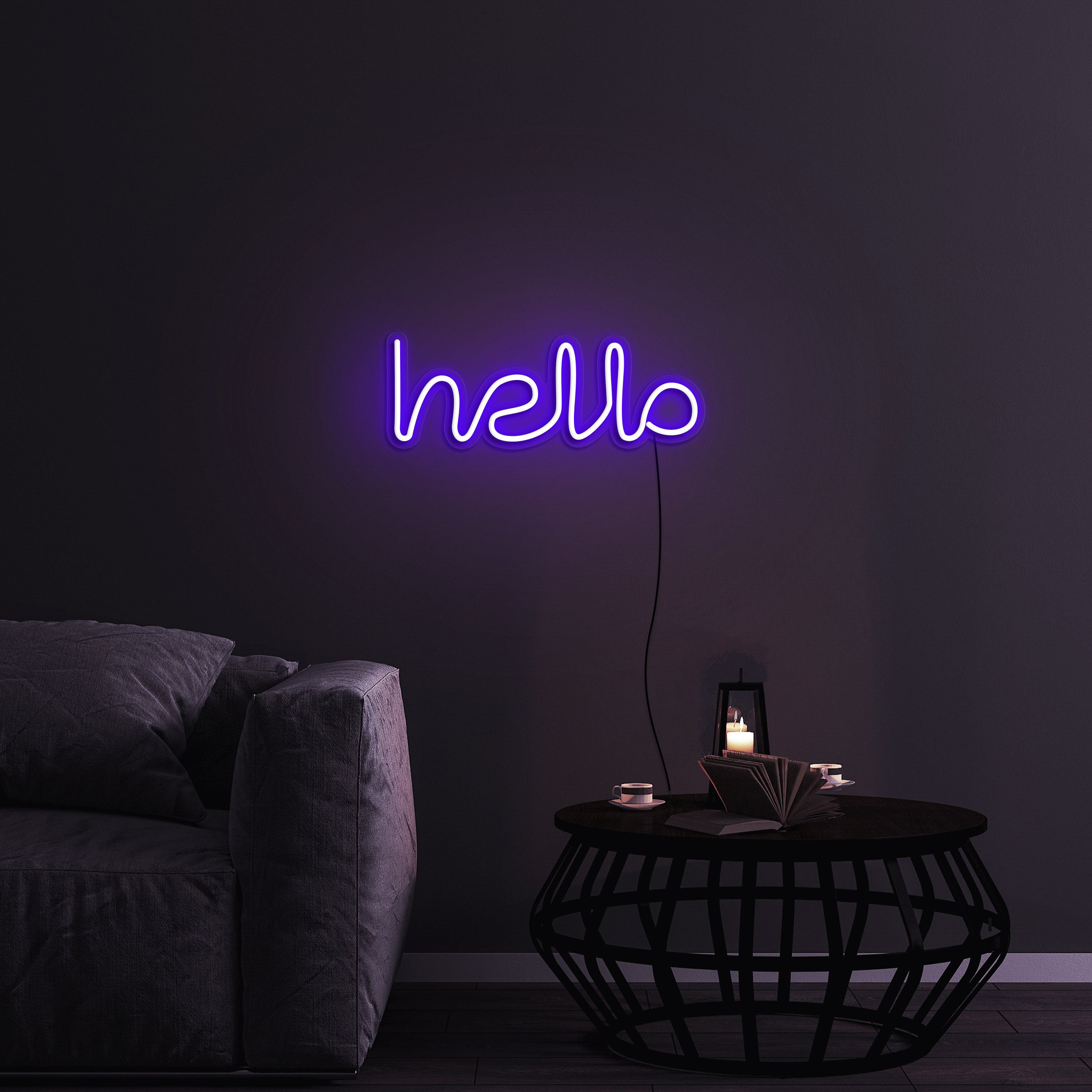 Hello Neon Sign, Hello Neon Light USB Night Light for Kids Room, Living Room, Party Decor, Gift, Game Room Decoration, Wall Art, Neon Sign