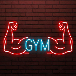Gym Neon Sign, Gym LED Light, Dual Muscle Wall Decor, Fitness Room Wall Art, Bodybuilder Neon Light, Muscle Arms Wall Light, Exercise Decor