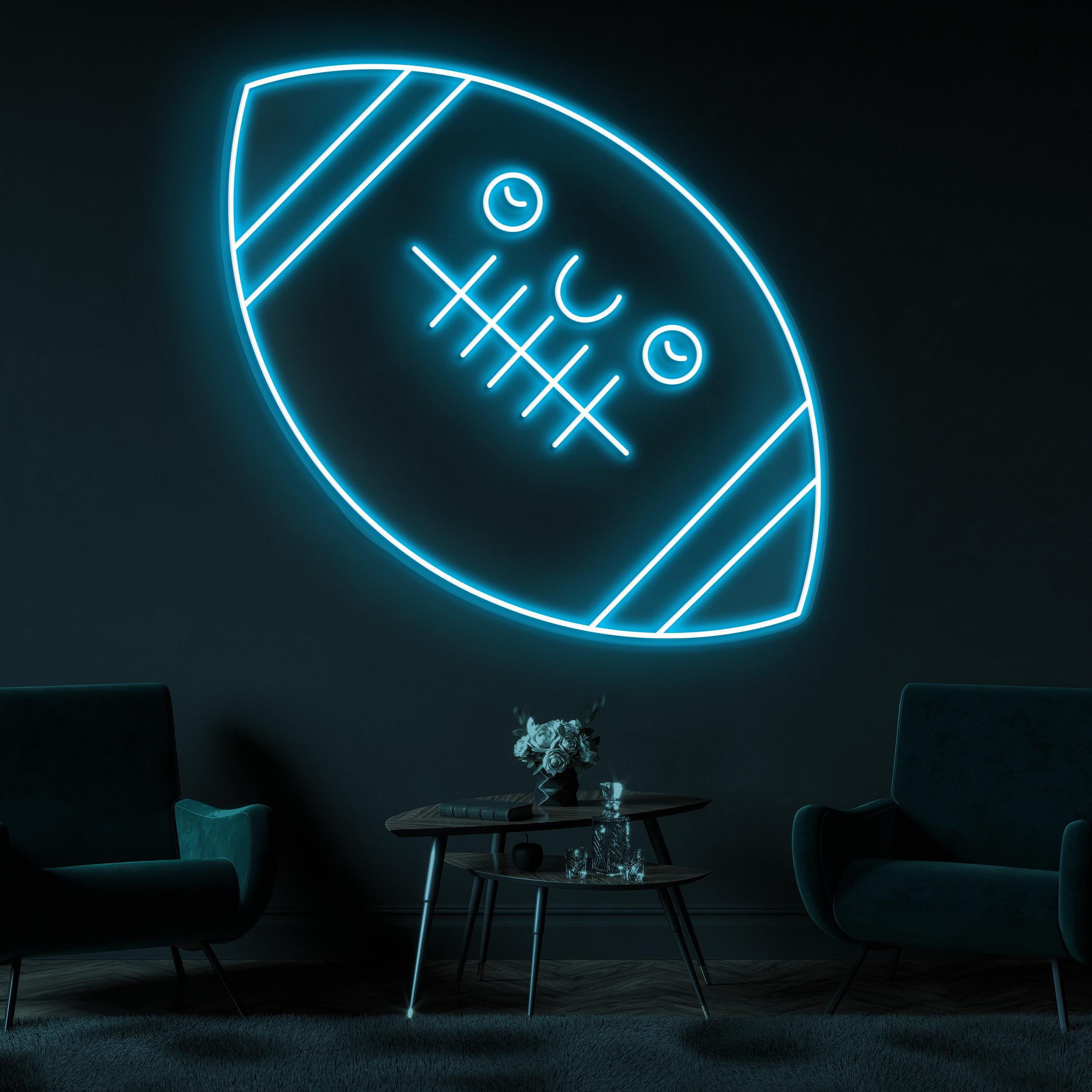 Football Neon Sign, Football LED Light, American Football Wall Decor, Football Club Wall Art, Game Room Neon Light, Sports Room Led Sign