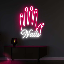 Nails Neon Sign, Nail Hand LED Neon Light, Salon and Manicure Shop Decor, Wall Decoration for Nails Beauty Salons, Neon Lamp for Shop Decor