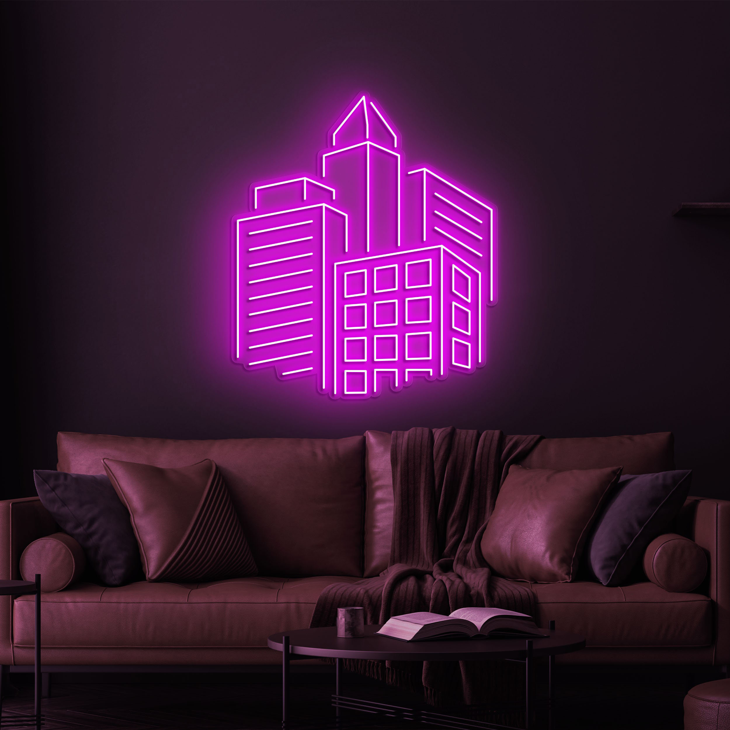 City Buildings Neon Sign, Buildings Neon Light, Room Decor, Wall Decor, City Building Sign, Urban Decor, Cityscape Vibes for Home or Office