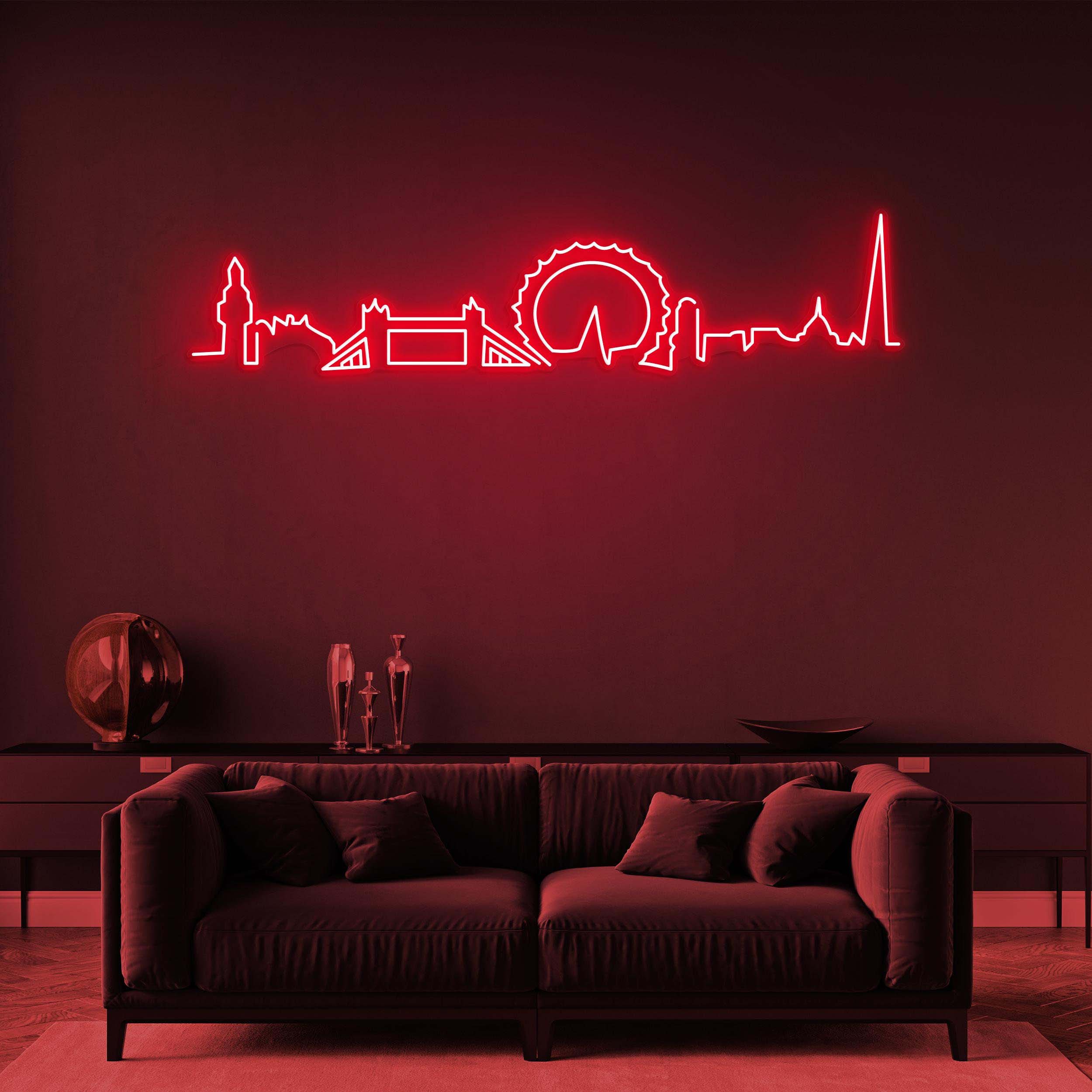 London City Neon Sign, London Skyline LED Light, London LED Neon Art, Custom City Skyline, City Led Light, Home Wall Decor, Office Wall Art