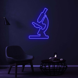 Microscope Neon Sign, Microscope LED Light, Scientist Wall Decor, Personalized Biologist Sign, Science Symbol Wall Art, University Neon Sign