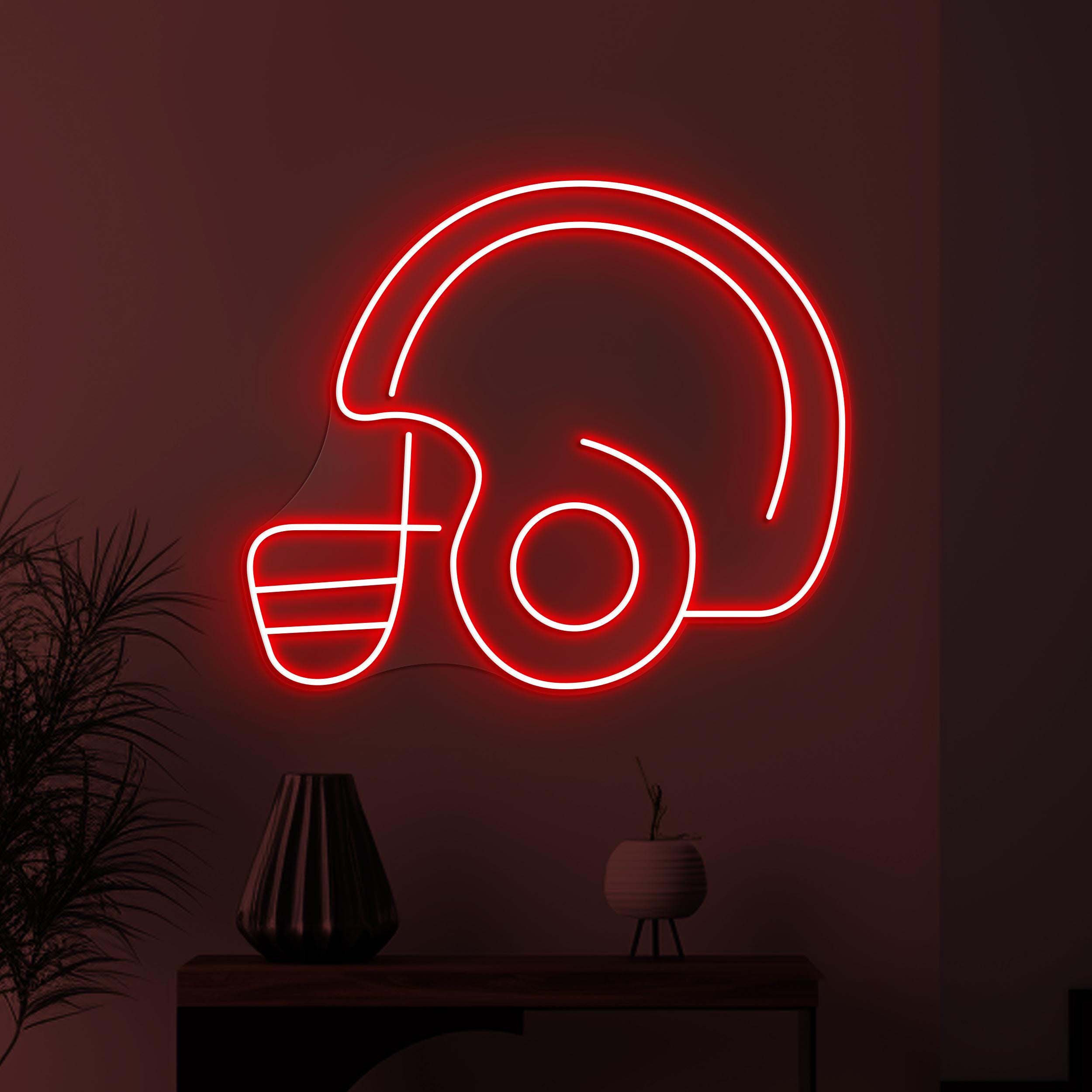 Football Helmet Neon Sign, Football Helmet LED Light, Sports Helmet Wall Art, Football Club Decor, Sports Shop Light, American Football Sign