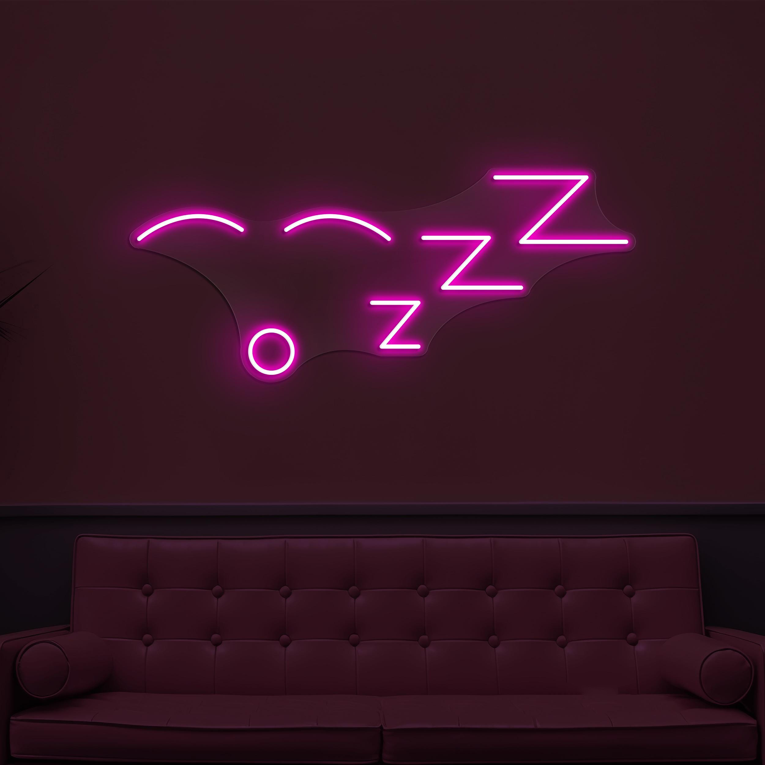 Zzz  Neon Sign, Zzz LED Light, Sleepy Night Wall Decor, Sleep Symbol Wall Art, Kids Room Wall Art, Sweet Dreams Neon Light, Zzz Emoji Sign