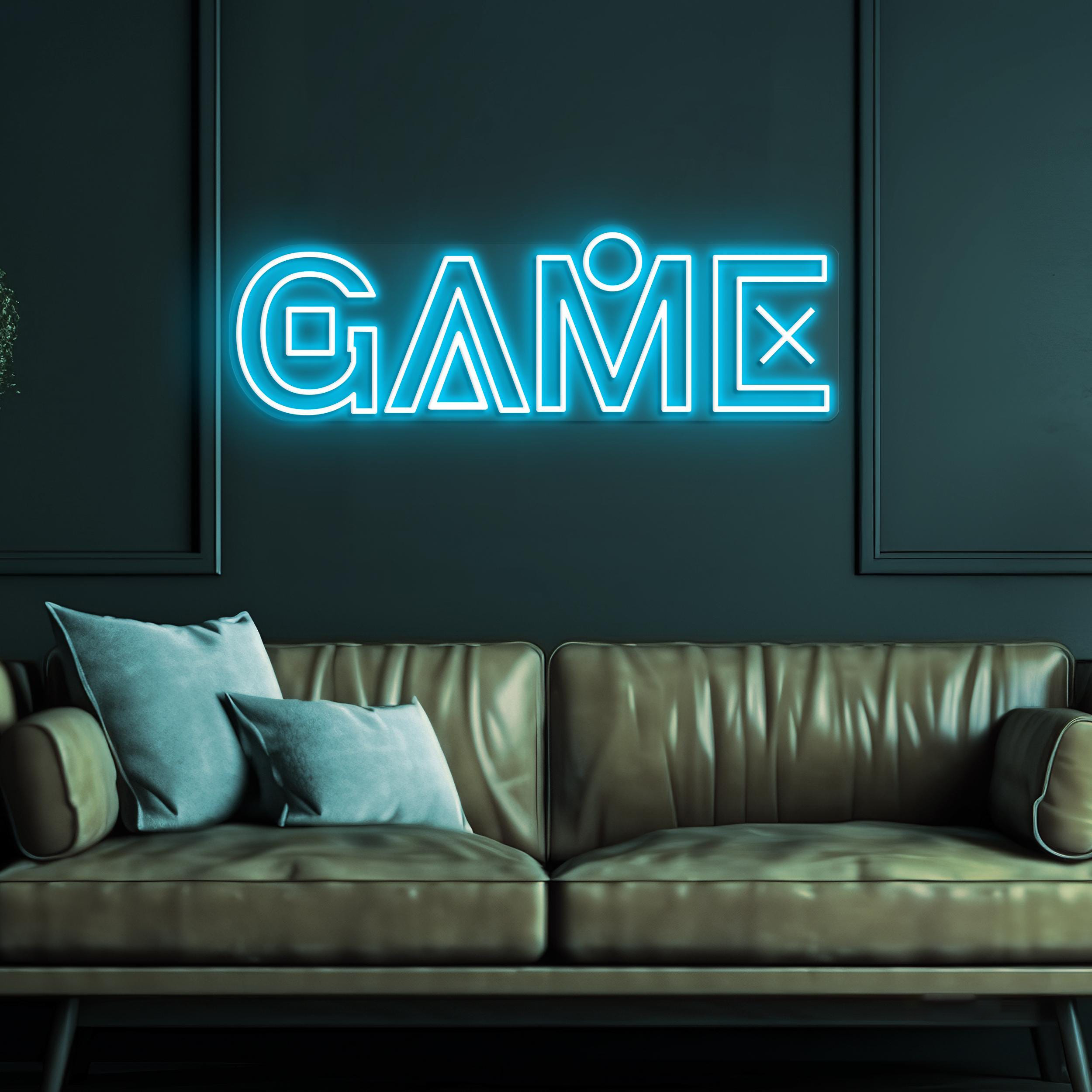 Game Neon Sign, Game LED Light, Gamer Wall Decor, Game Room Wall Art, Kids Room Decor, Gaming Zone Light, Level Up Neon Art, Game Lover Gift
