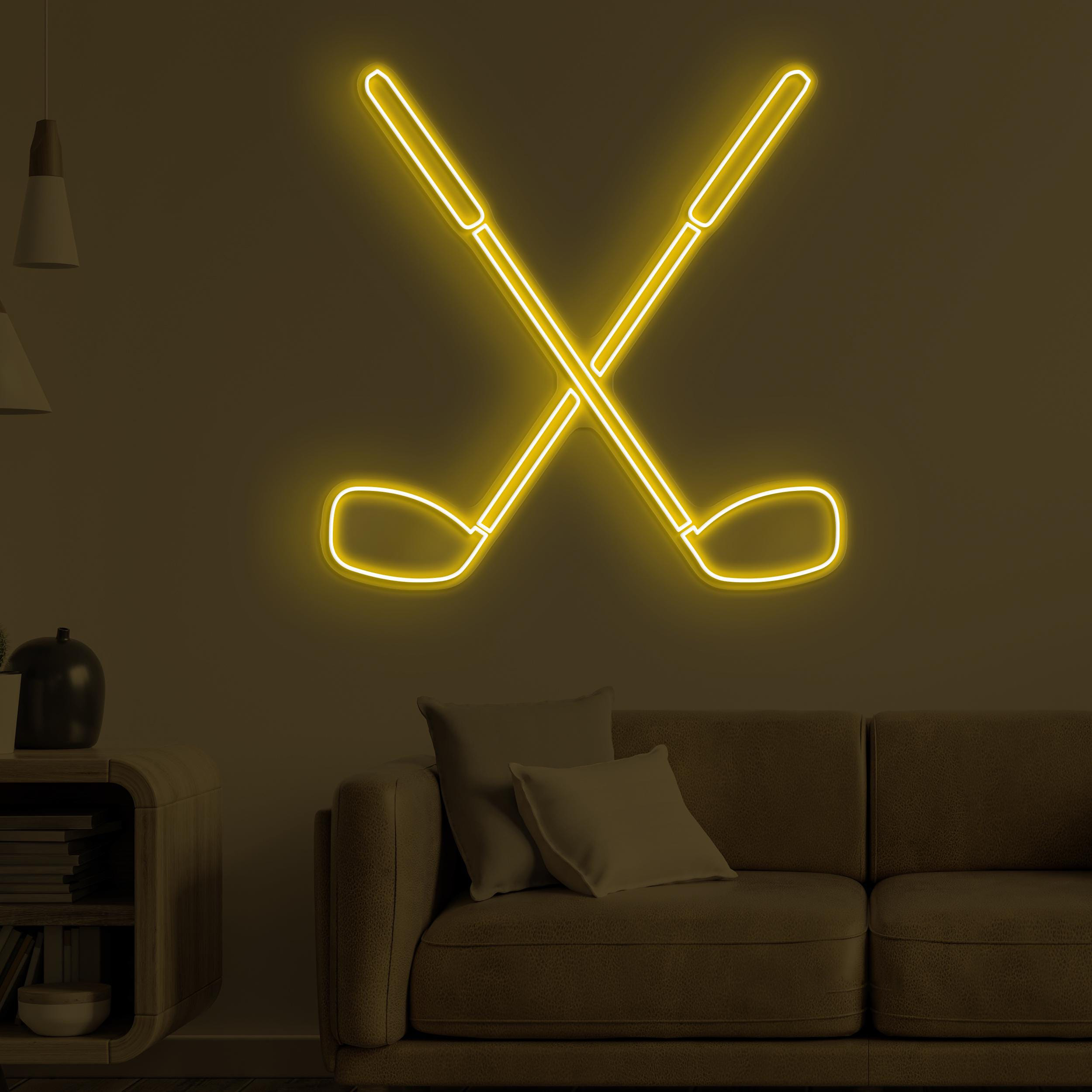 Golf Neon Sign, Golf LED Light, Golf Stick Wall Decor, Golf Club Wall Art, Game Room Neon Light, Sports Shop Neon Decor, Home Led Light