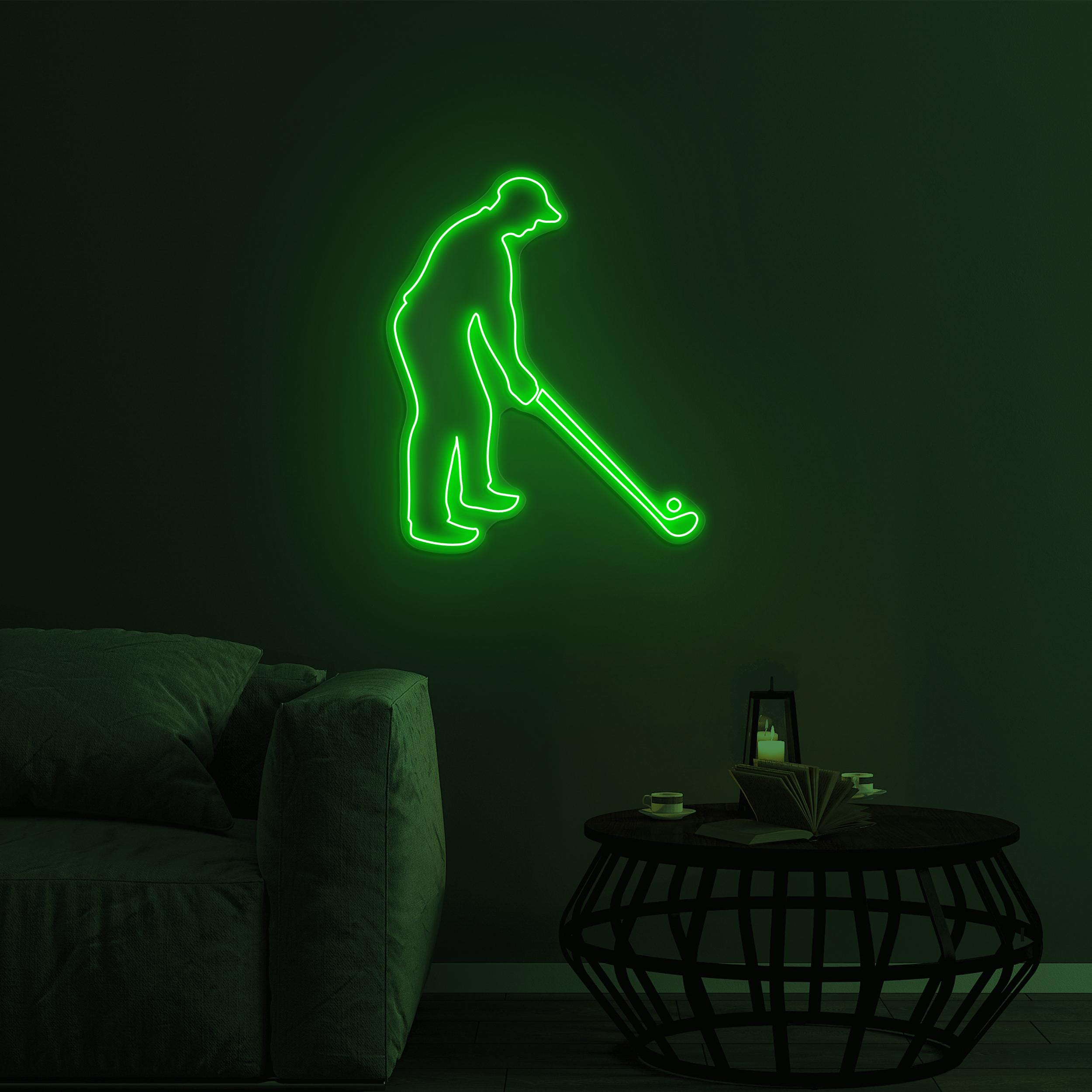 Golf Player Neon Sign, Golfer LED Light, Golf Player LED Wall Art, Golf Club Neon Sign, Sports Shop Wall Decor, Home & Game Room Wall Art