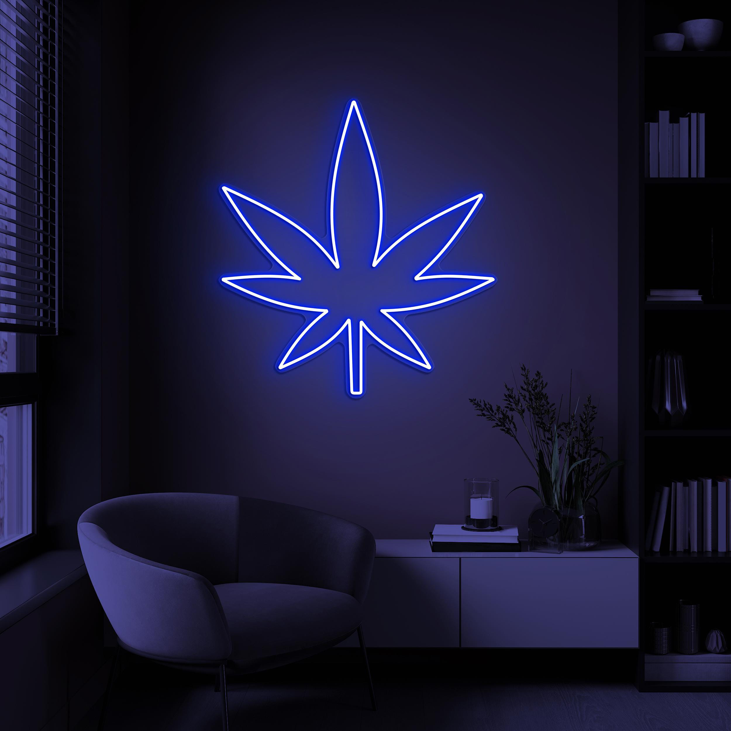 Marijuana Leaf Neon Sign, Marijuana Leaf LED Light, Cannabis Leaf Sign, Weed Wall Decor, Smoke Shop Sign, Hemp Leaf Room Decor, Smoking Art