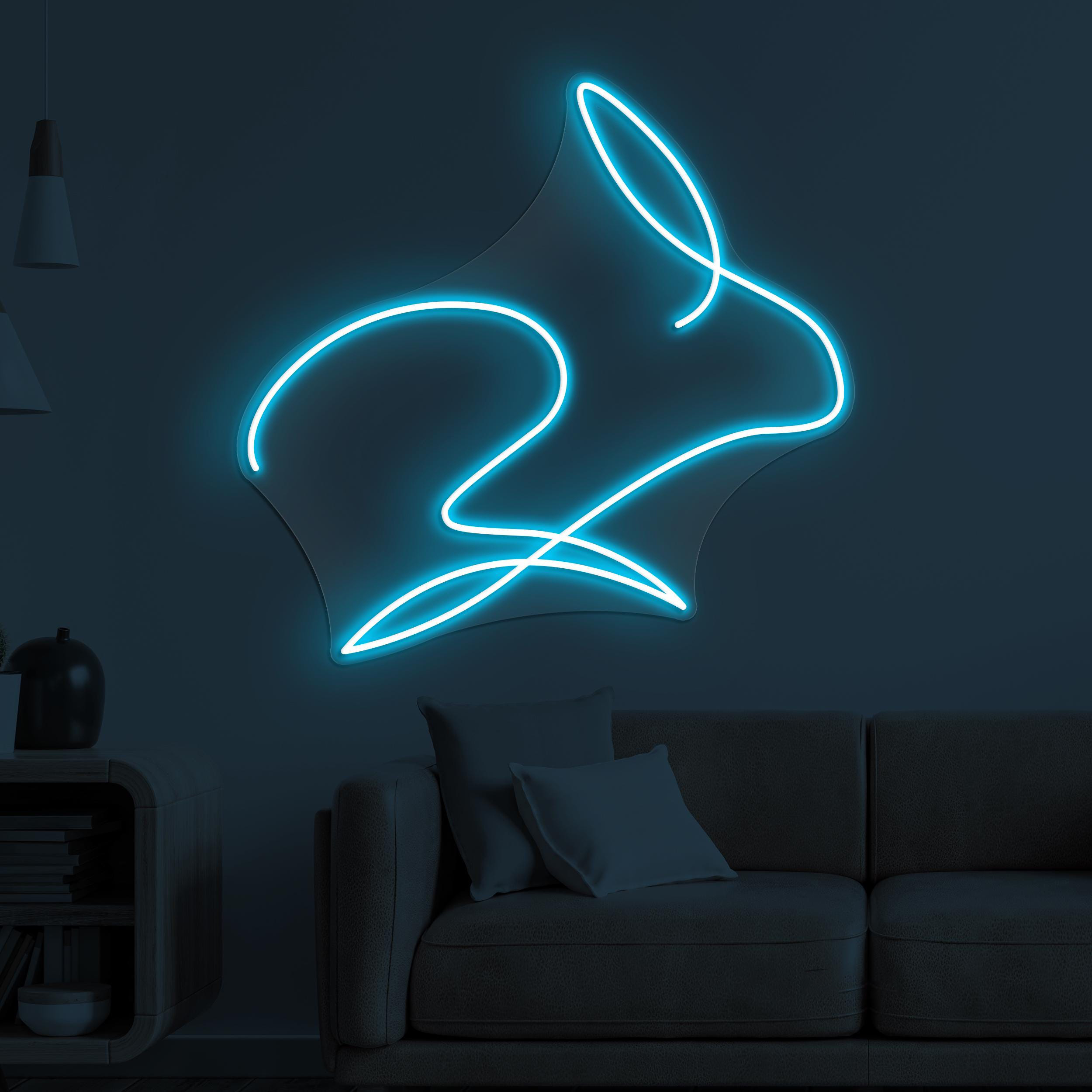 Rabbit Neon Sign, Rabbit LED Light, Bunny Wall Decor, Animal Shop Wall Art, Cute Bunny Neon Sign, Home Neon Light, Kids Room Wall Decor