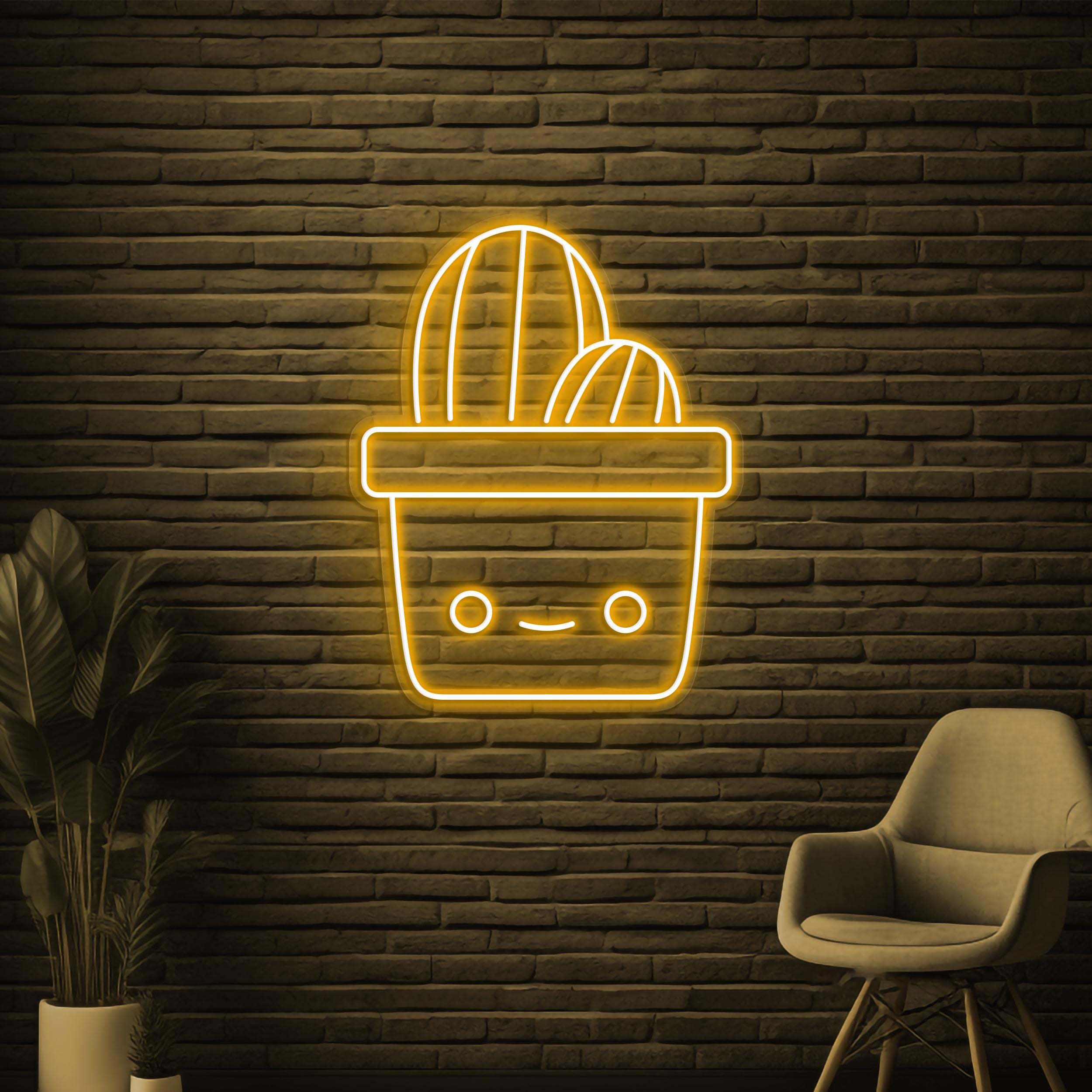 Cactus Neon Sign, Cactus LED Light, Plant Wall Decor, Custom Neon Sign, Cute Cactus Wall Art, Home Wall Art, Kids Room Decor, Plant Shop Art