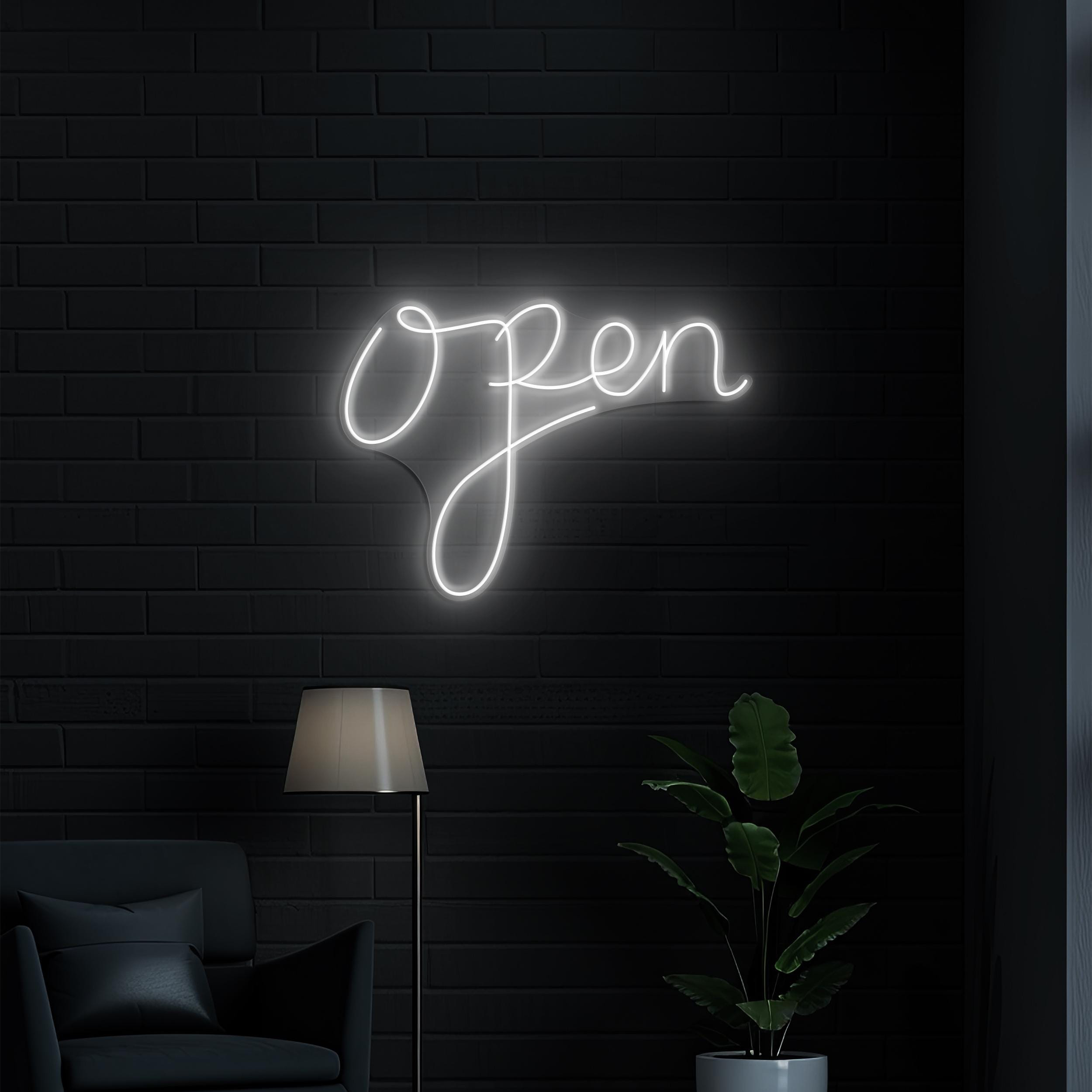 Open Neon Sign, Open LED Light, Opening Sign, Welcoming Sign, Decor for Stores, Cafe, Bar, Shops, Hanging Open Sign, Business Logo Art