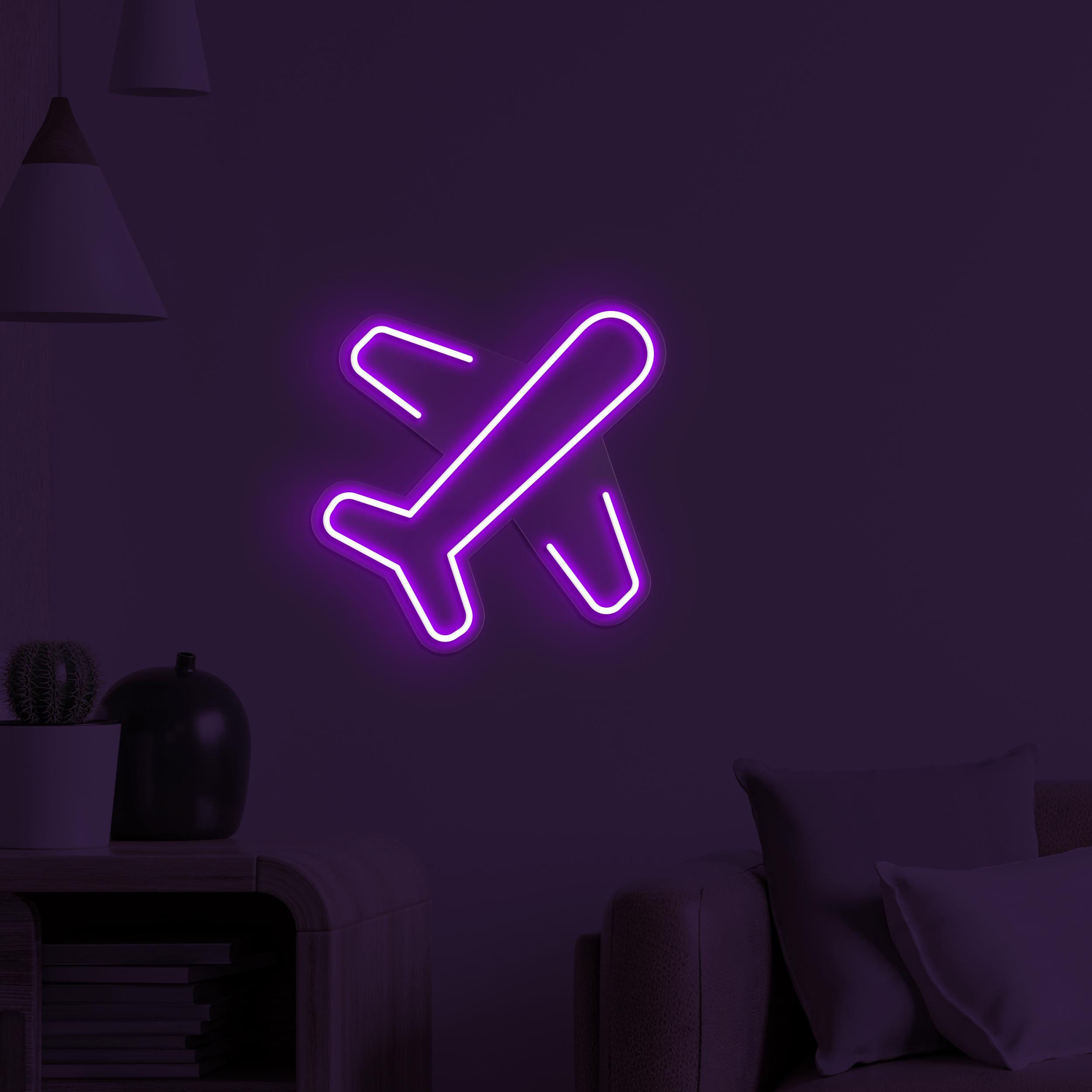 Airplane Neon Sign, Airplane LED Light, Travel Agency Wall Art, Kids Room Wall Decor, Office Neon Light, Travel Neon Sign, Gift For Pilot