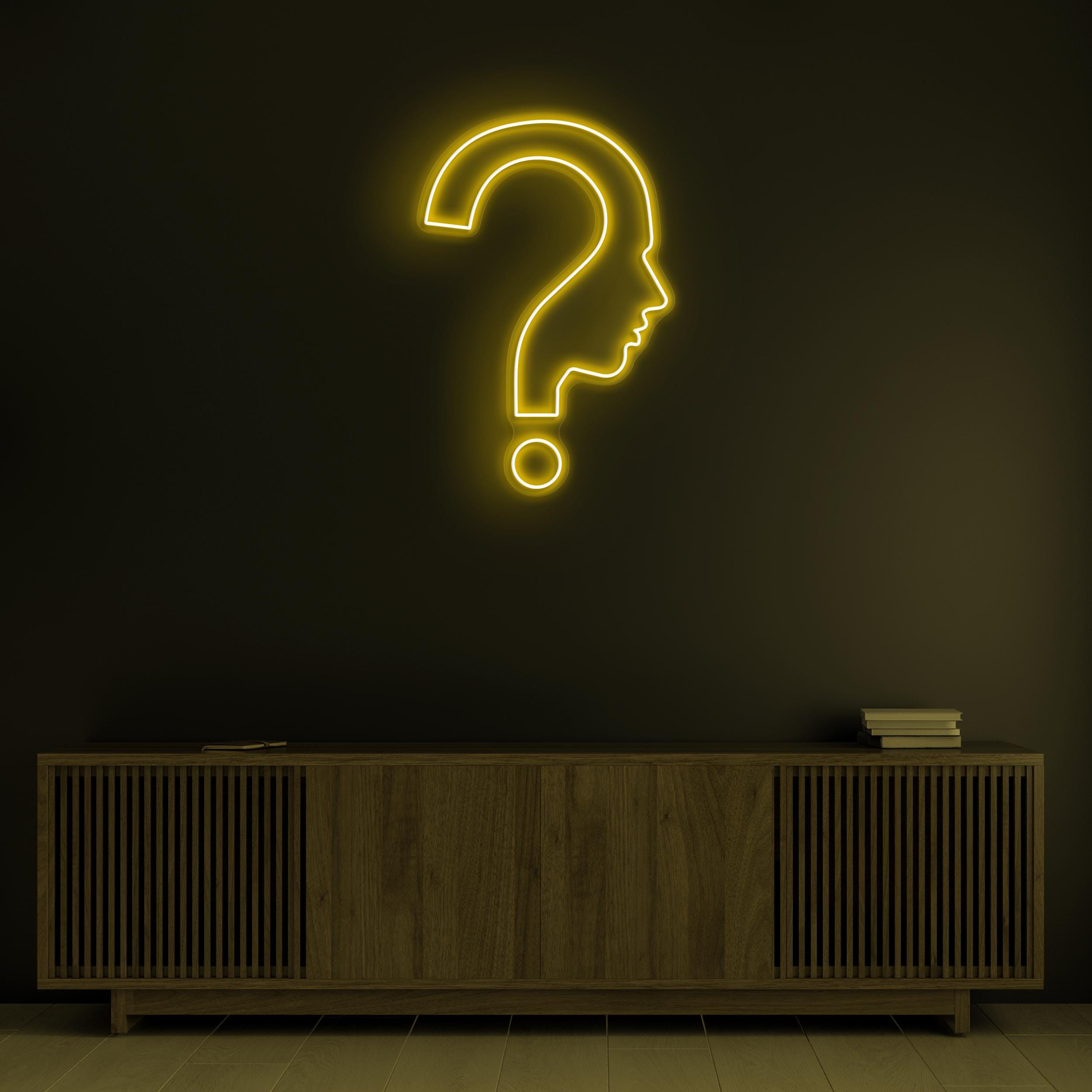 Question Mark Neon Sign, Question Mark LED Light, Woman Question Mark Decor, Thinking Neon Light, Bar Pub Wall Art, Woman Shape Neon Decor
