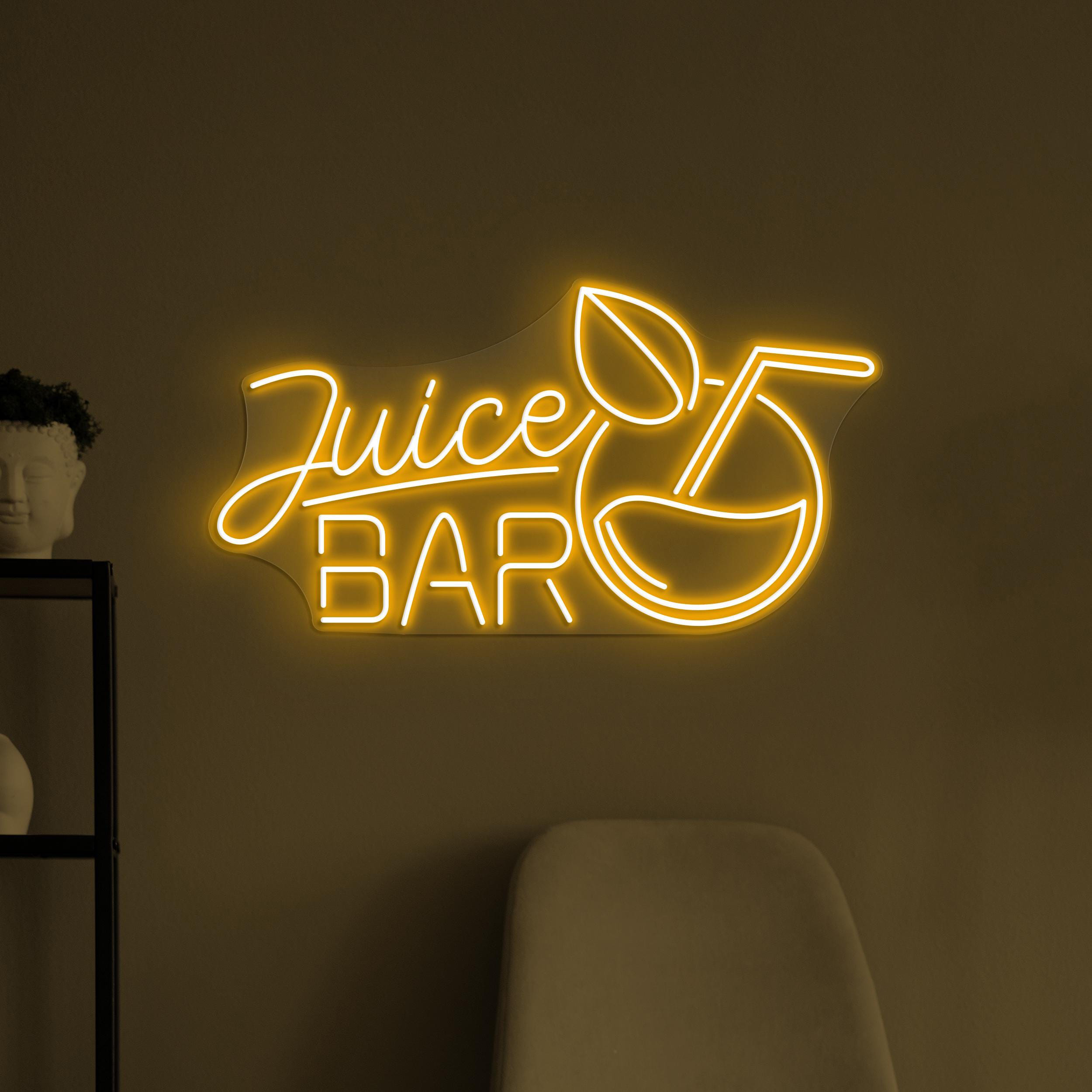 Juice Bar Neon Sign, Juice Bar LED Light, Bar Wall Decor, Juice Shop Wall Art, Drink Corner Neon Sign, Cafe Neon Light, Drunk Neon Art, Gift