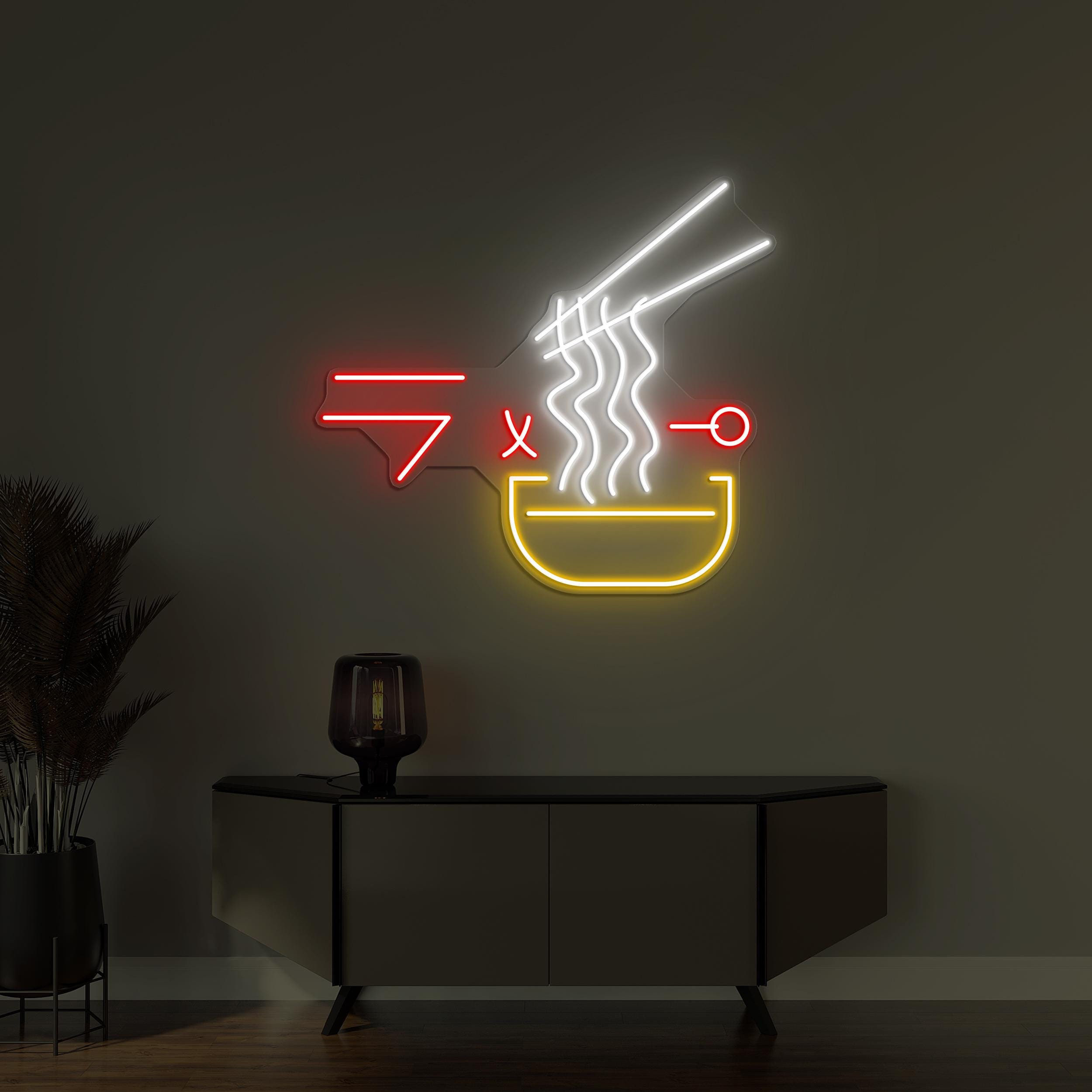 Ramen Neon Sign, Ramen LED Light, Japanese Noodles Wall Art, Kitchen Wall Decor, Noodle Bowl Neon Light, Ramen Bowl Sign, Asian Food Art