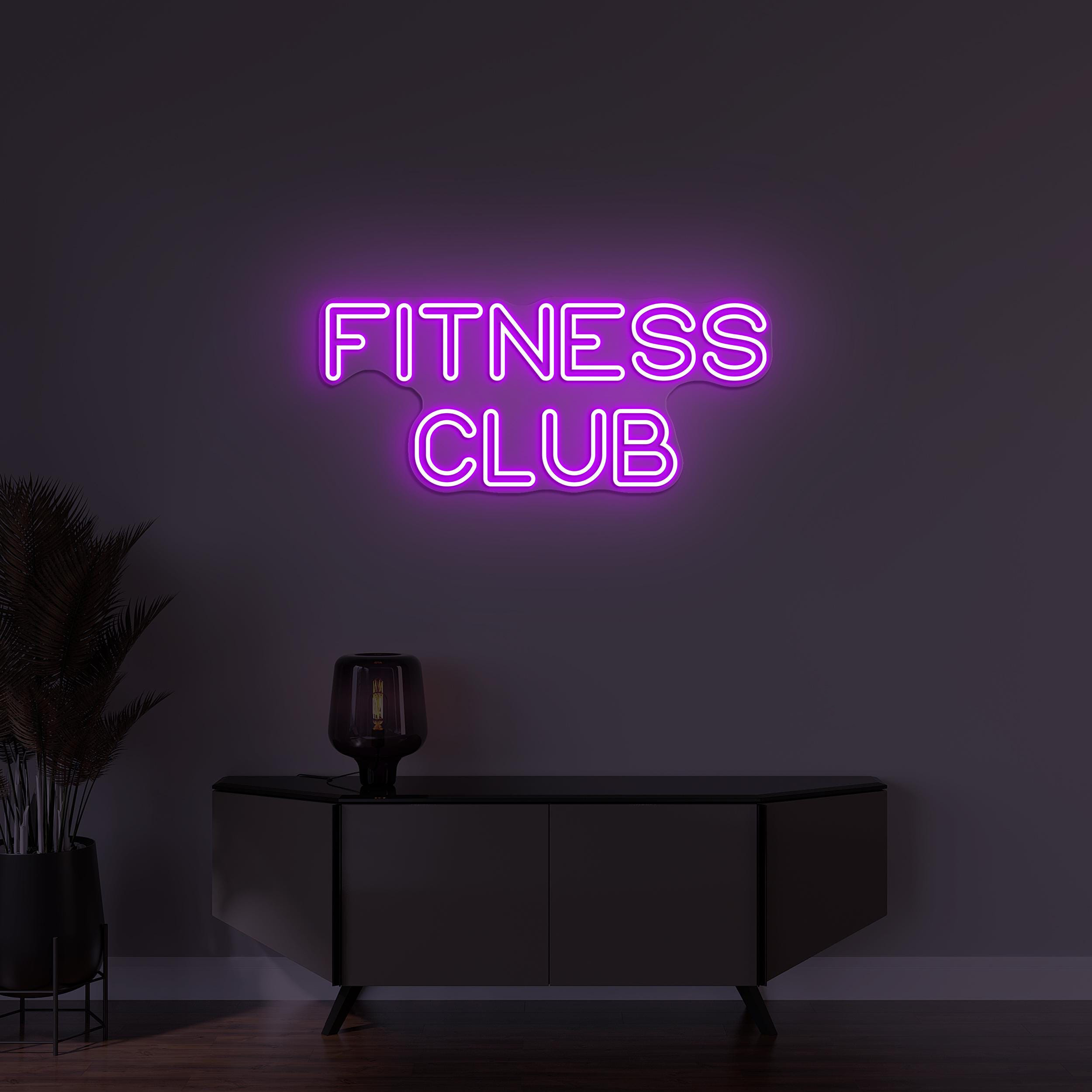 Fitness Club Neon Sign, Fitness Club LED Light, Gym LED Wall Decor, Workout Neon Art, Gym Logo Sign, Business Neon Light, Body Building Art