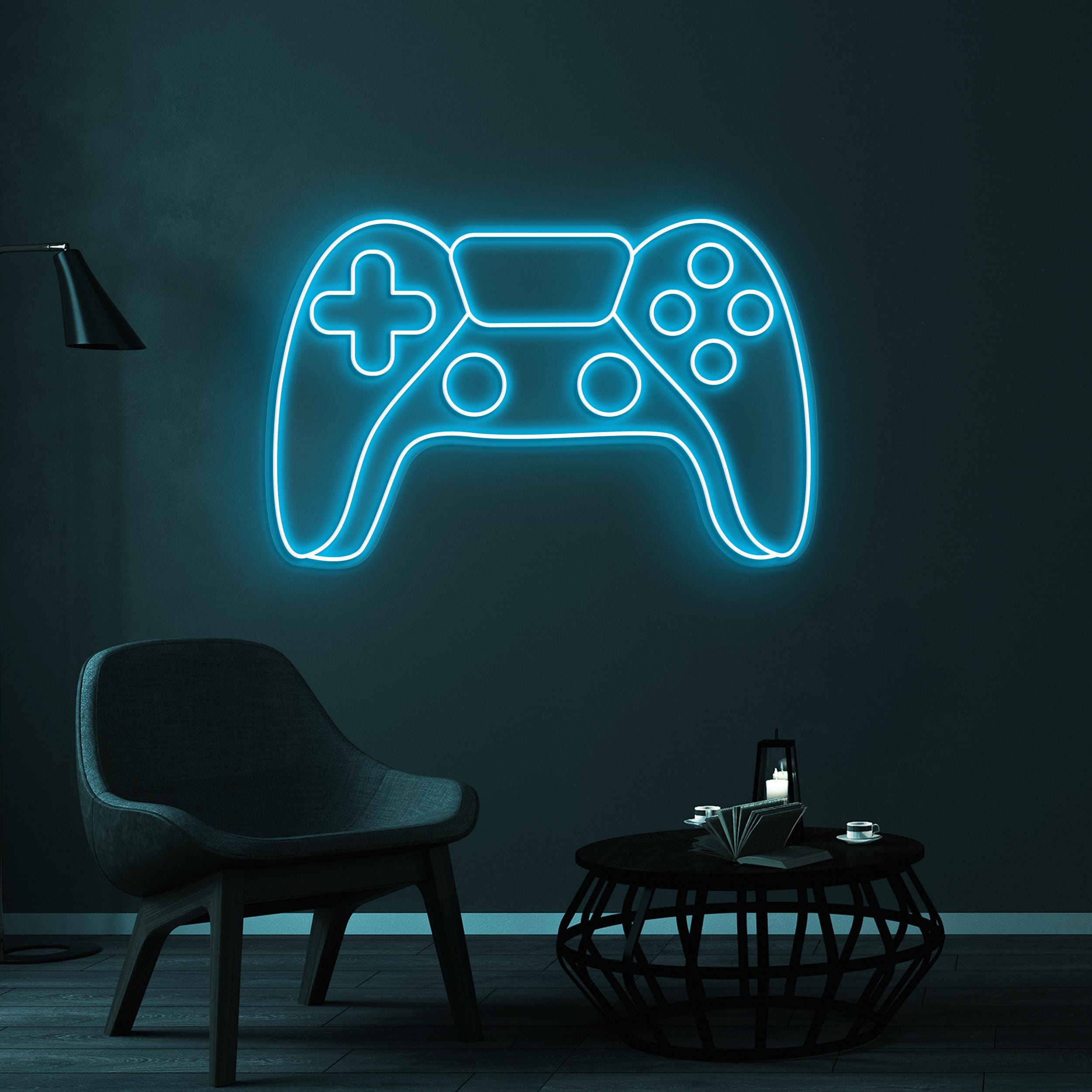 Game Controller Neon Sign, Game Console LED Light, Game Zone Wall Decor, Gift For Boy Room, Joystick LED Light, Game and Kids Room Decor