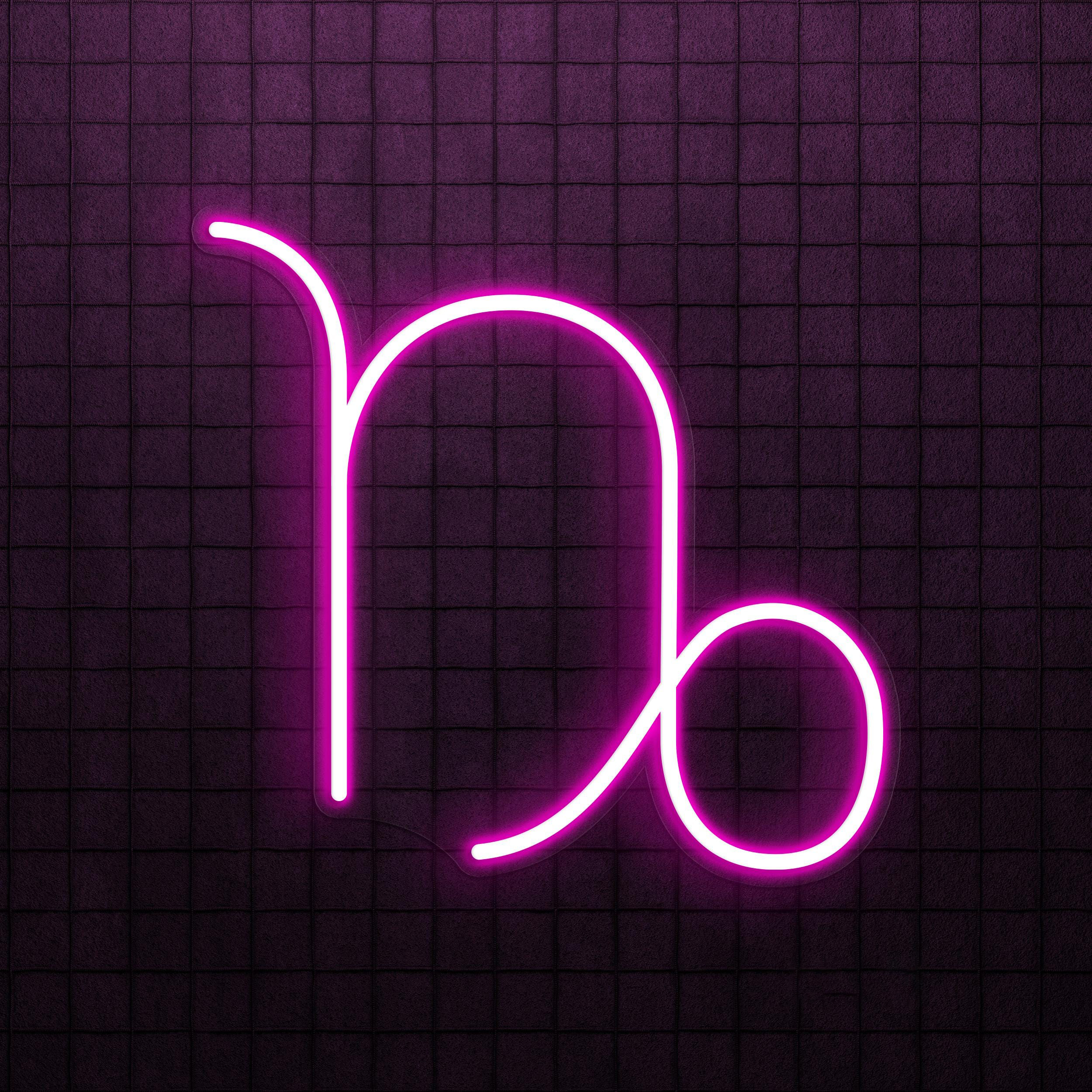 Capricorn Neon Sign, Capricorn LED Light, 3D Printed Wall Decor, Horoscope LED Neon Sign, Astrology Zodiac Wall Art, Zodiac Symbols Decor