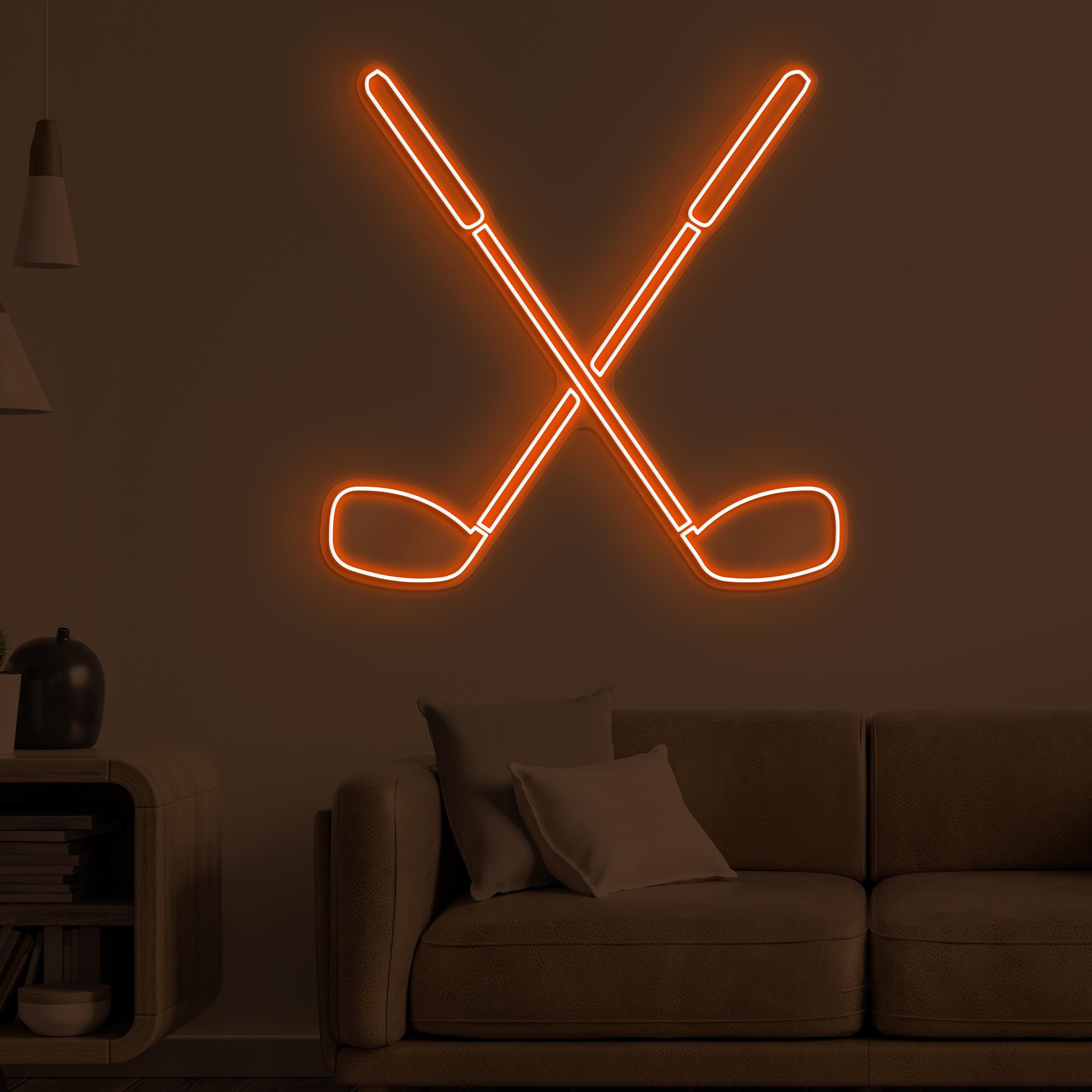 Golf Neon Sign, Golf LED Light, Golf Stick Wall Decor, Golf Club Wall Art, Game Room Neon Light, Sports Shop Neon Decor, Home Led Light