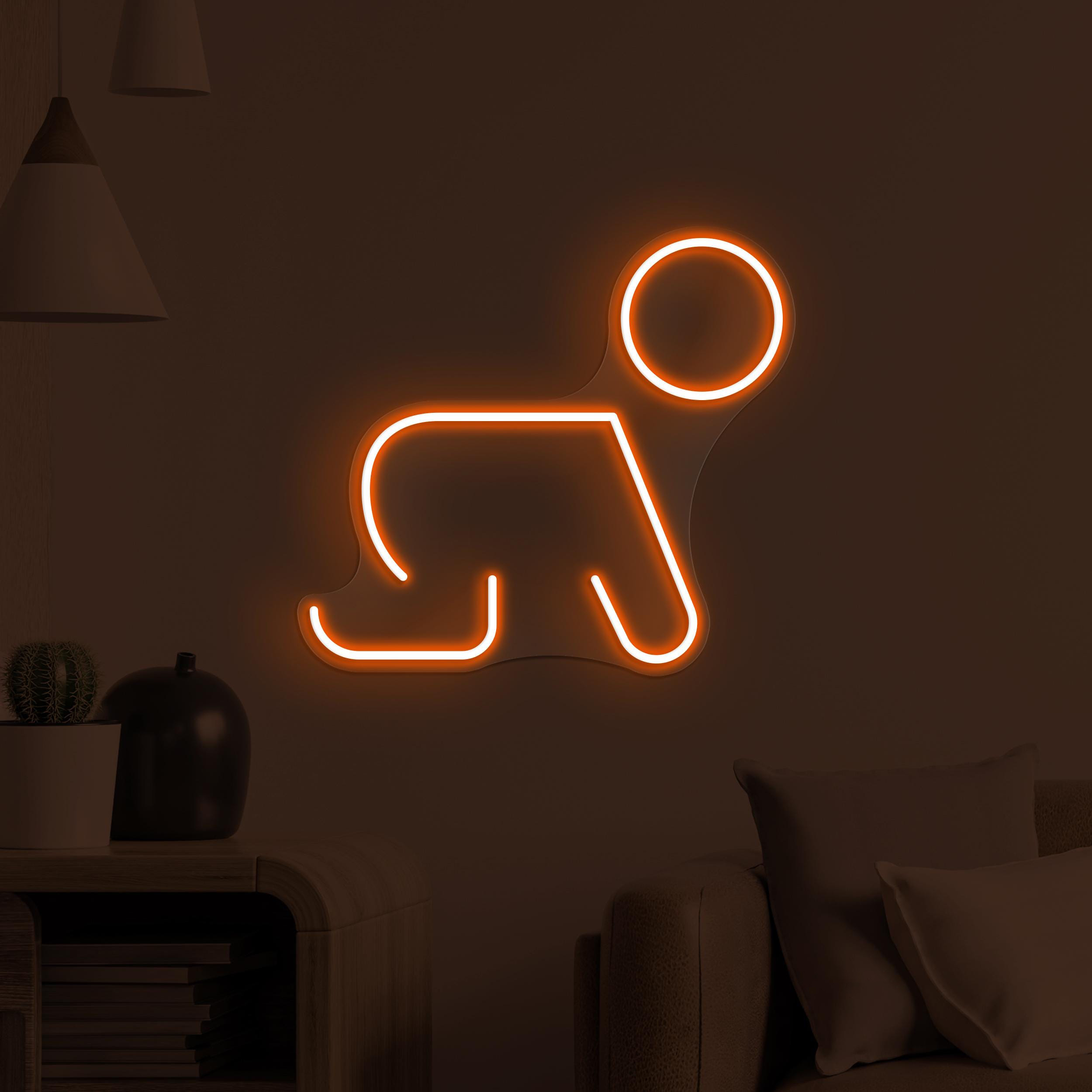 Crawling Baby Neon Sign, Crawling Baby LED Light, Nursery Room Wall Art, Baby Neon Sign, Custom Neon Sign, Home Wall Decor, Baby Room decor