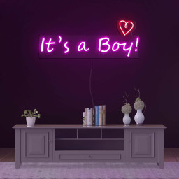 It's a Boy Neon Sign, Baby Shower Decor and Gift, Nursery Wall Art, Personalized LED Neon Light for Birthday Party, Custom Wall Decor