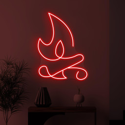 Fire Neon Sign, Fire LED Light, Flaming Fire Wall Decor, Flame Wall Art, Cafe, Bar pub Neon Light, Grill Restaurant Wall Decor, Party Sign