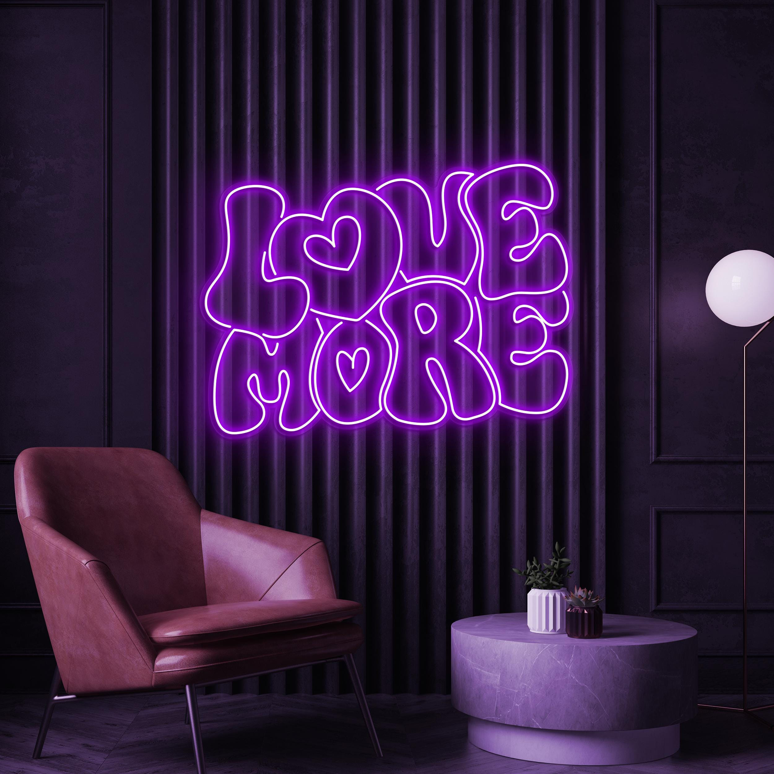 Love More Neon Sign, Love More LED Light, Love More Wall Art, Romantic Home Decor, Engagement, Birthday, Party Decoration, Couples Love sign