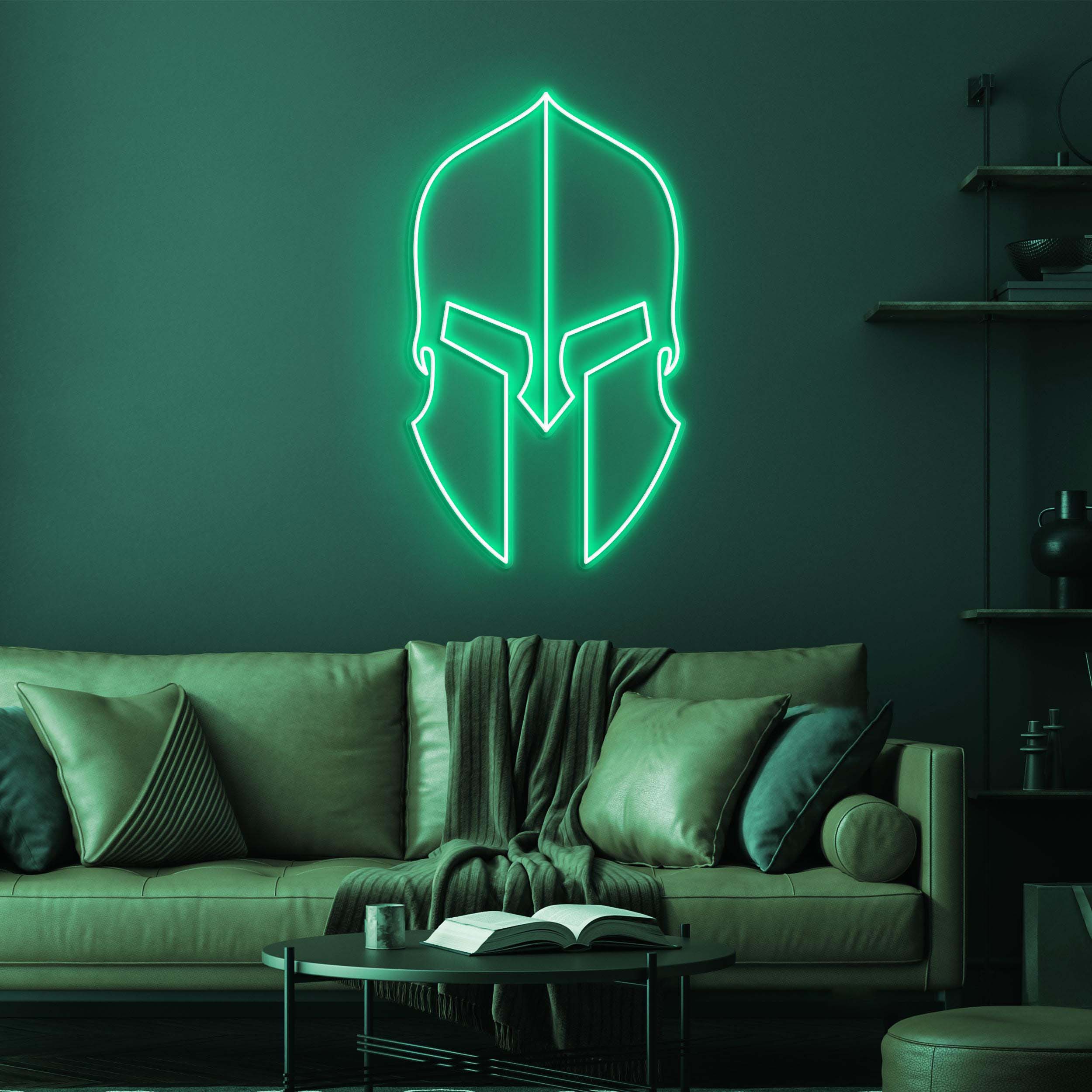 Helmet Neon Sign, Warrior Helmet LED Light, Warrior Wall Decor, Helmet Wall Sign, Custom Neon Sign, Game Room Decor, Led Neon Art, Gift idea